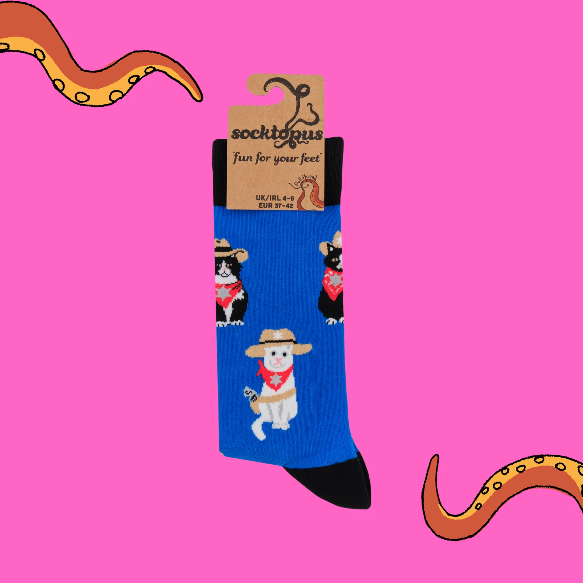 Cat Sheriff Socks - Meowdy Partner - Image 4