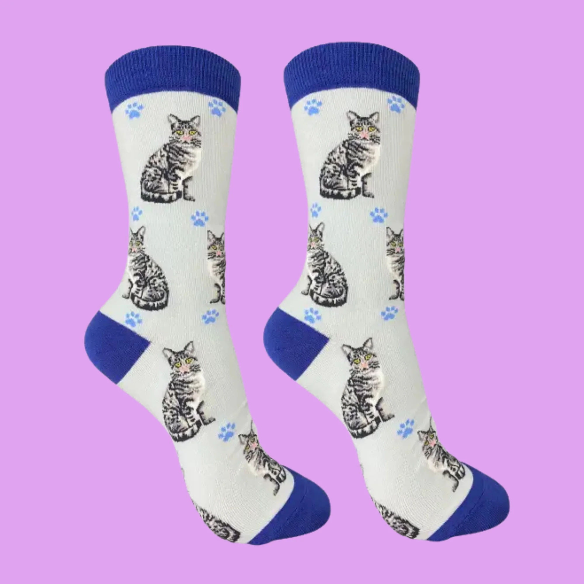 Silver Tabby Cat Full Body Socks - Image 2
