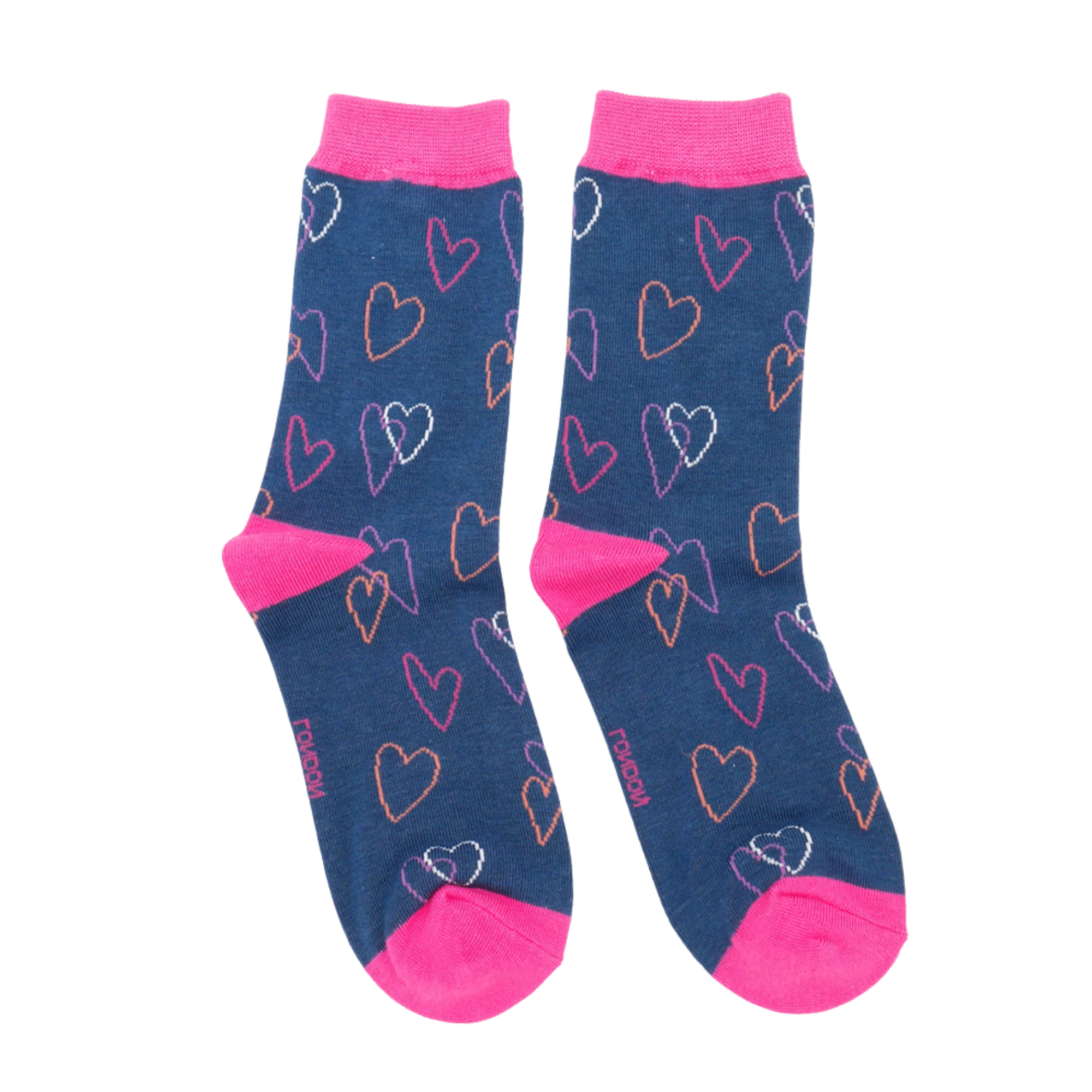Bamboo Socks - Sketch Hearts - Miss Sparrow