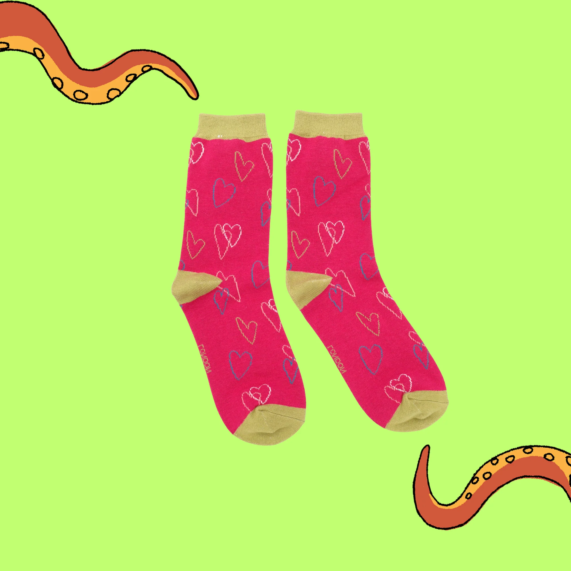 Bamboo Socks - Sketch Hearts - Miss Sparrow - Image 2