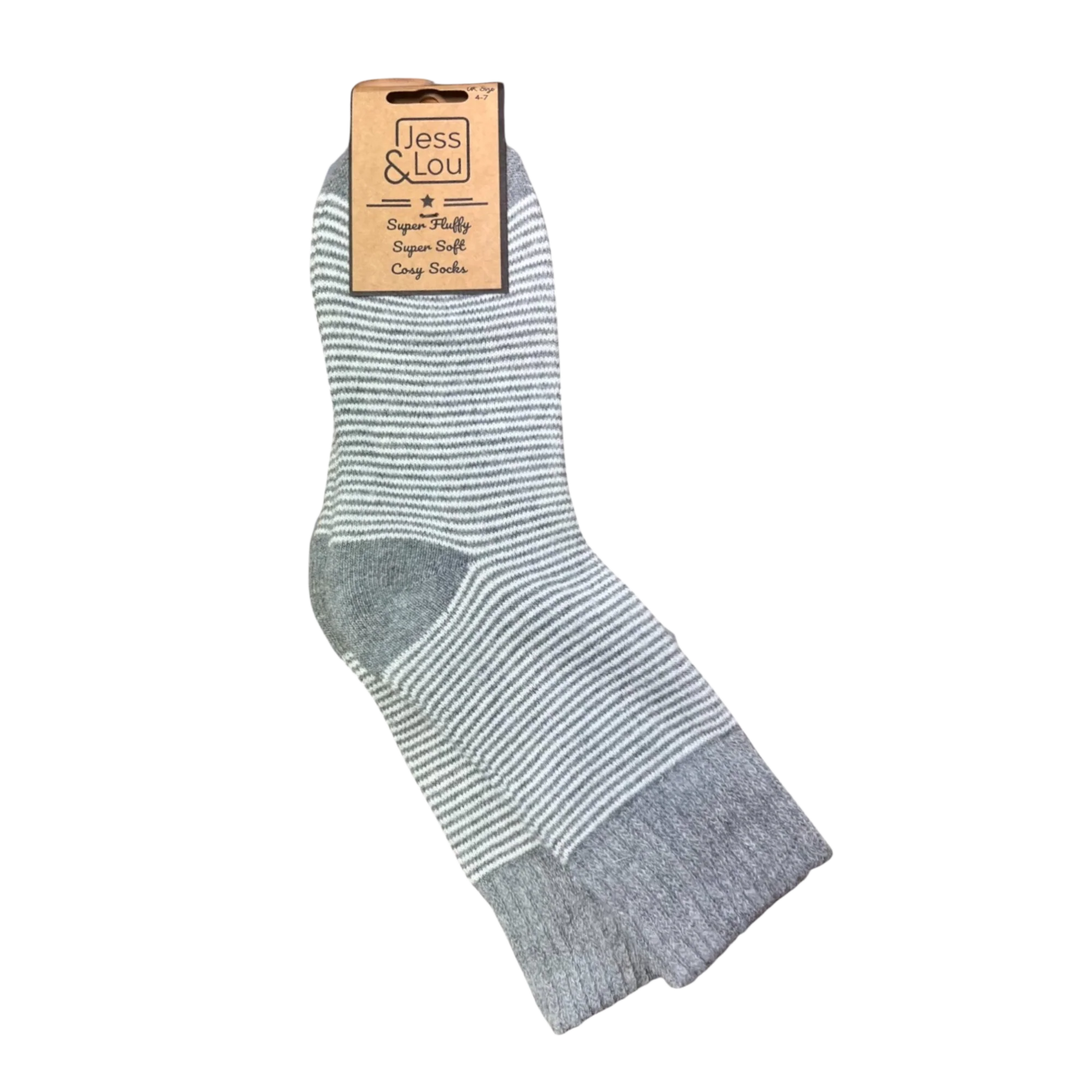 Sleek Stripe Ribbed Cosy Socks - Image 3