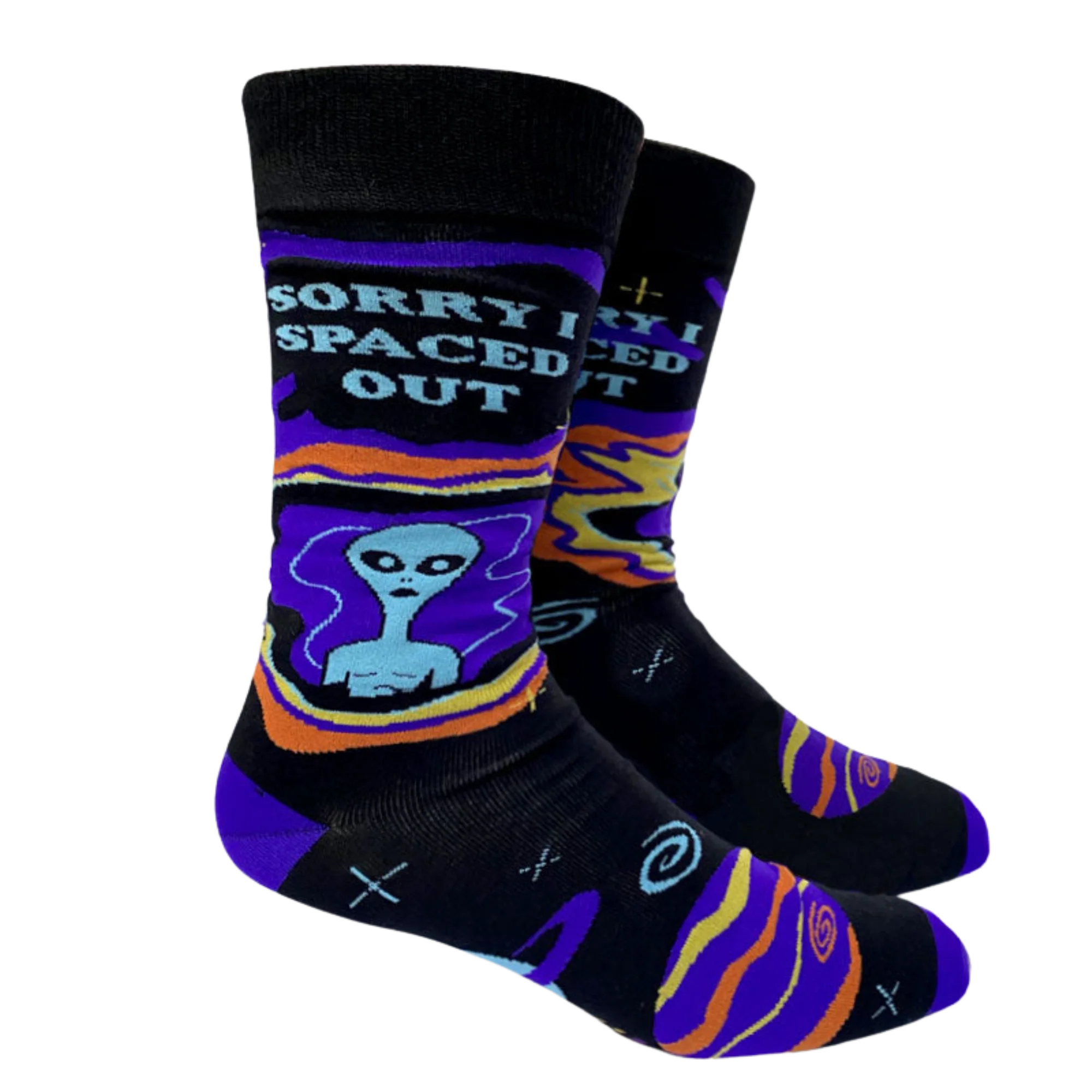 Sorry I Spaced Out Slogan Socks