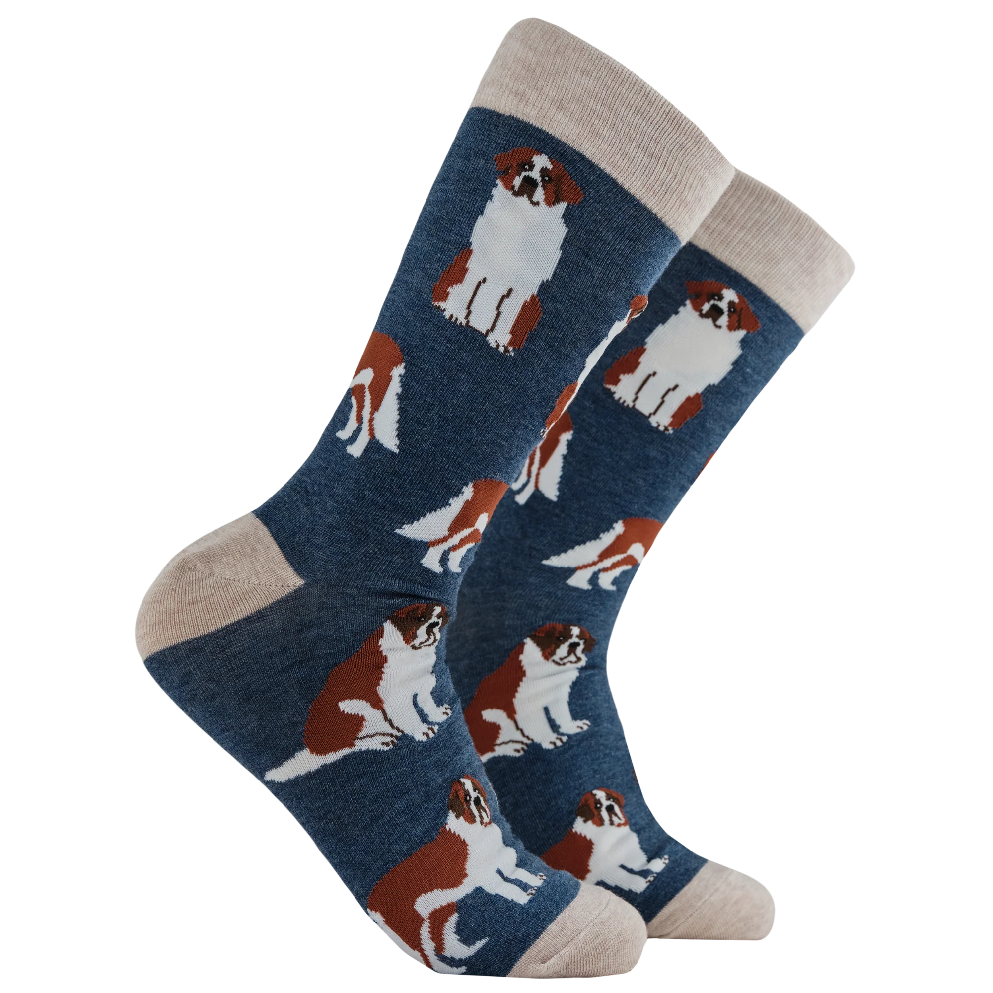Saint Bernard Dog Socks - Oh When The Saints!