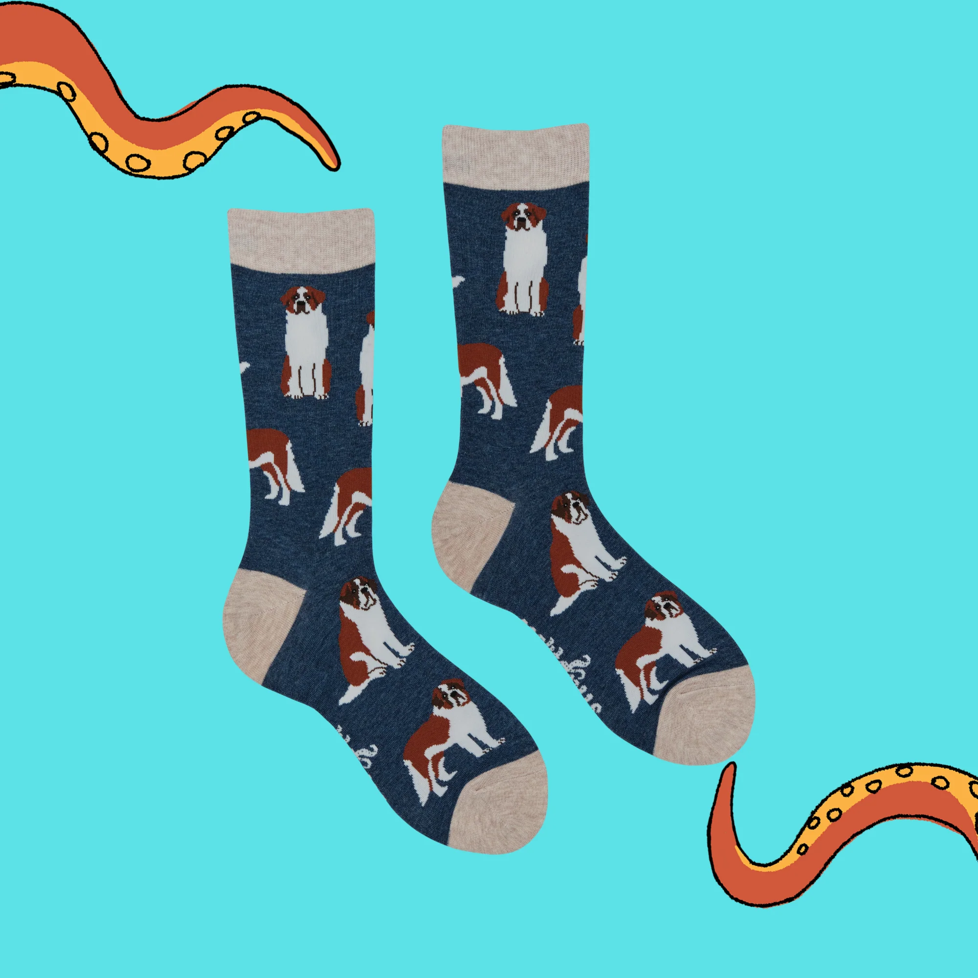 Saint Bernard Dog Socks - Oh When The Saints! - Image 4