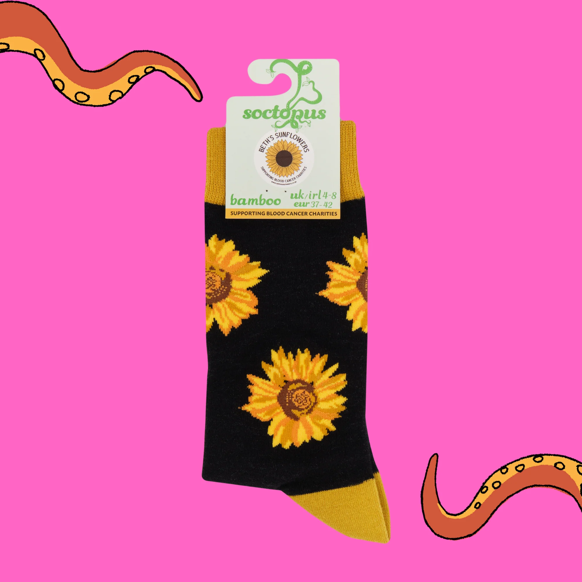 Bamboo Socks- Sunflower Heads - Image 4