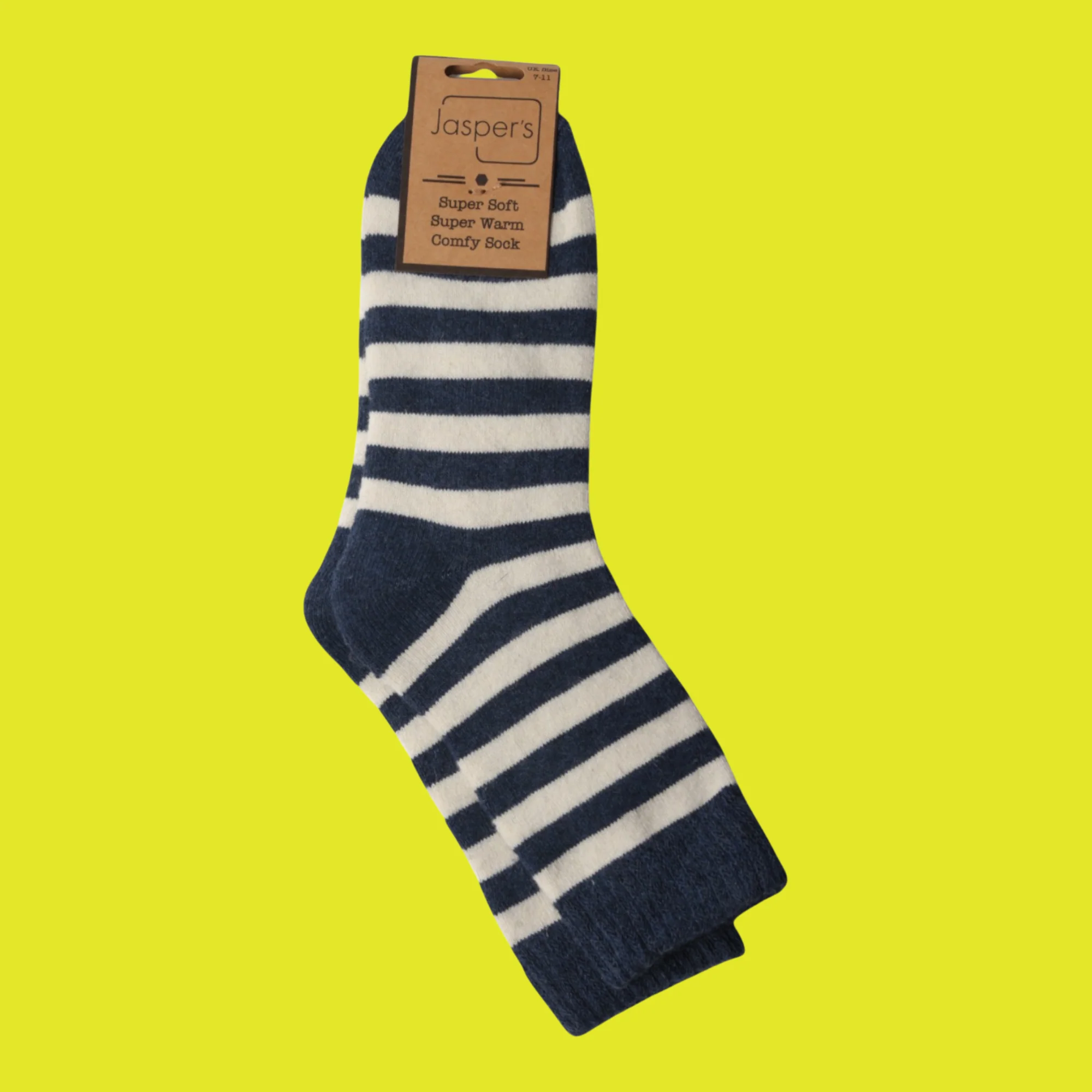 Two Coloured Stripe Cosy Socks - Image 3