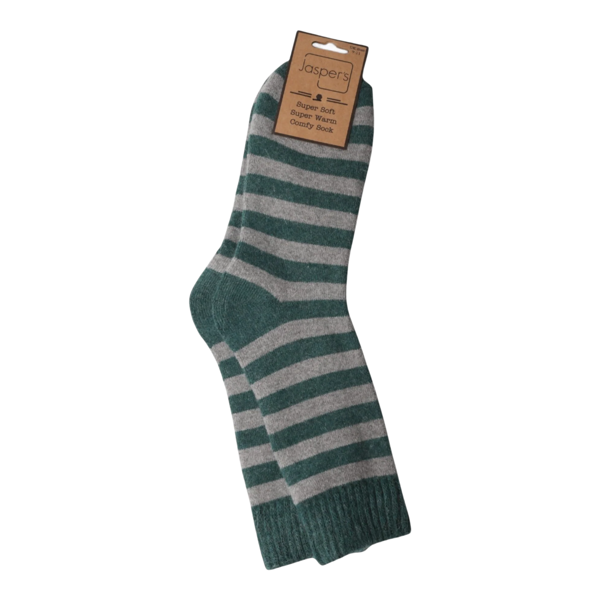 Two Coloured Stripe Cosy Socks - Image 4