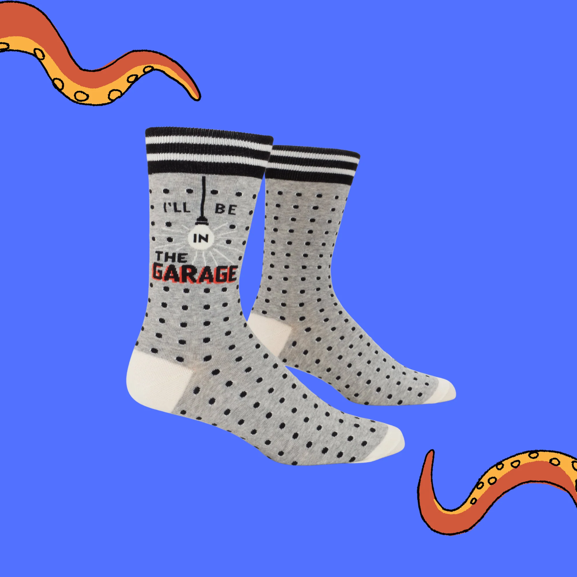 I'll Be In The Garage Socks - Image 2