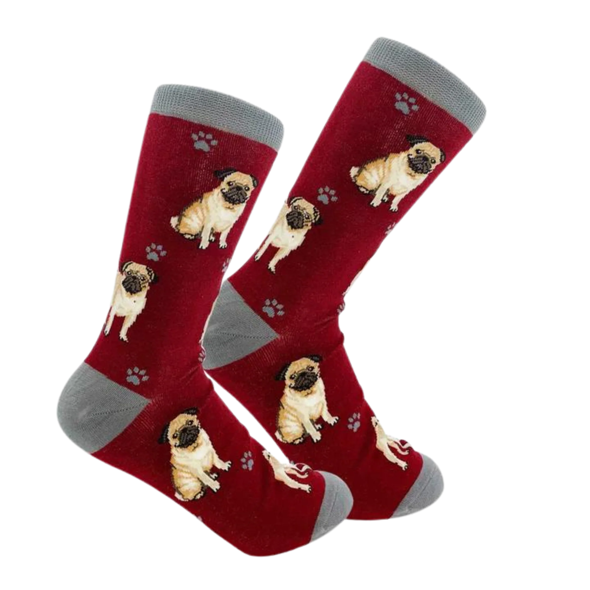 Tan Pug Dog Full Body Socks