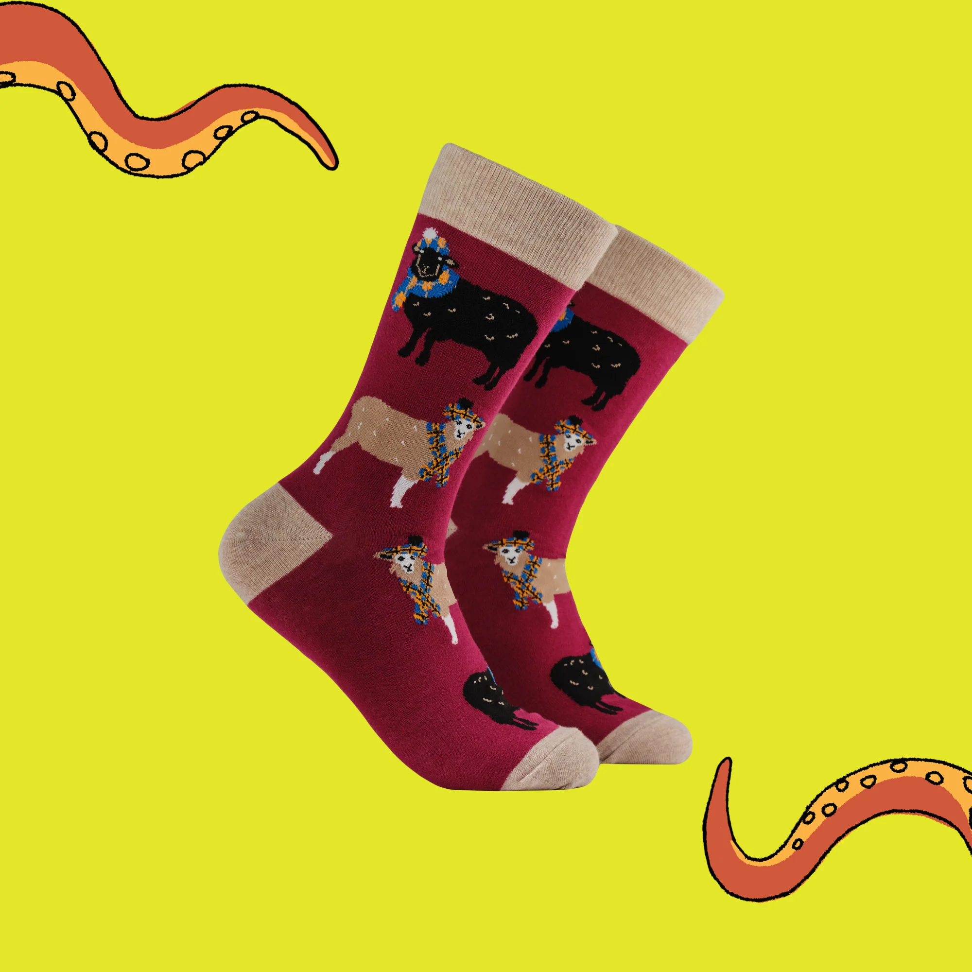 Tartan Sheep Lover Socks - Image 2