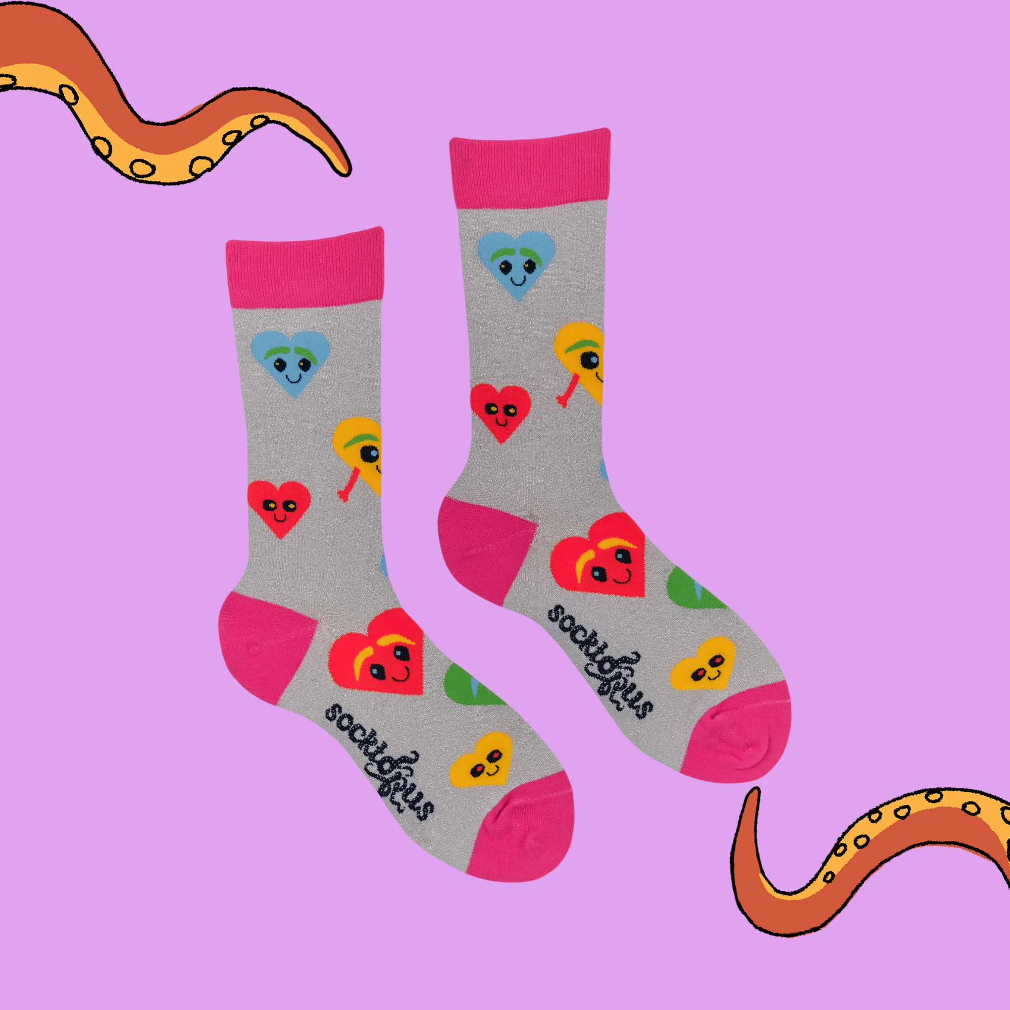 Tender X Socktopus - Lurex Hearts Socks - Image 6