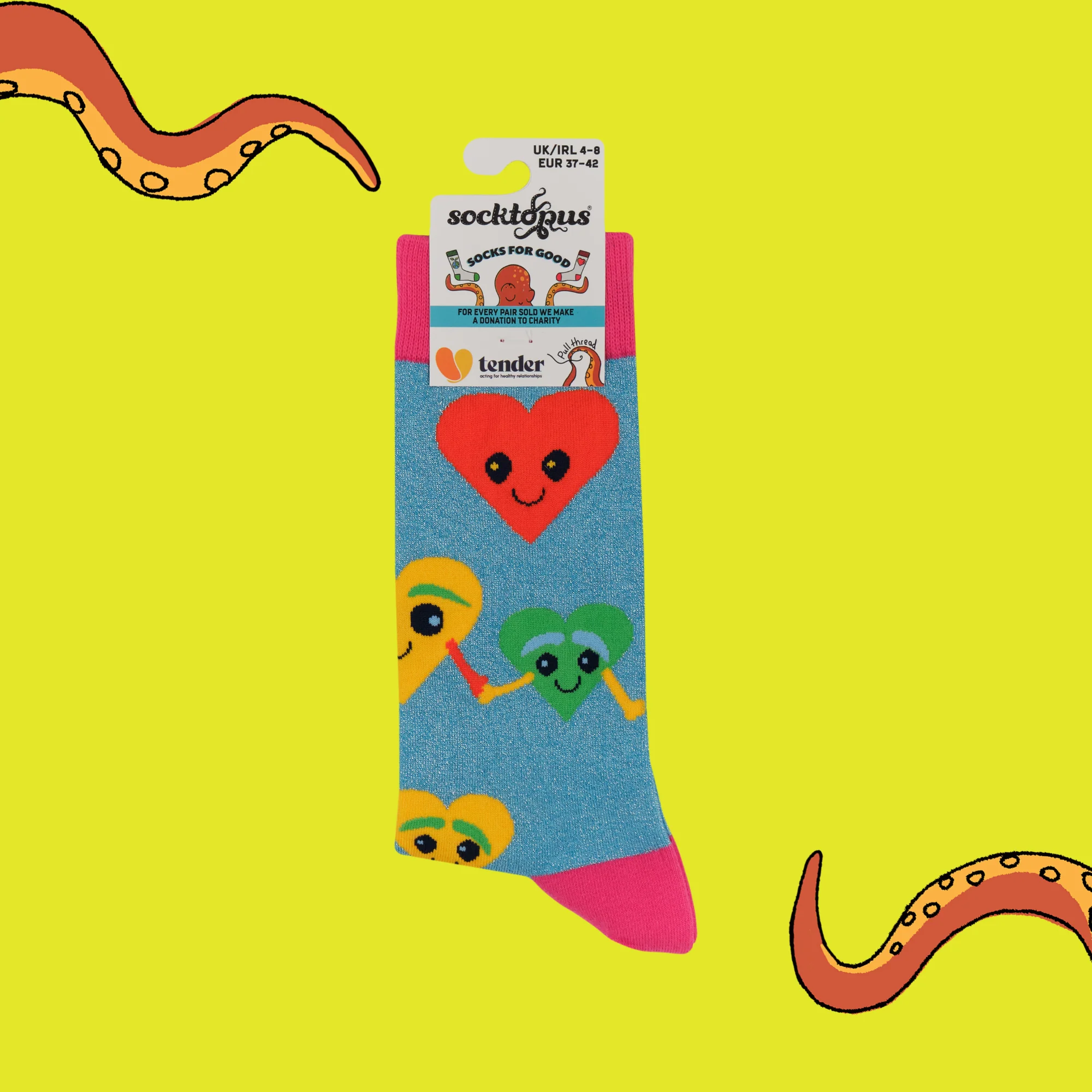 Tender X Socktopus - Lurex Hearts Socks - Image 8