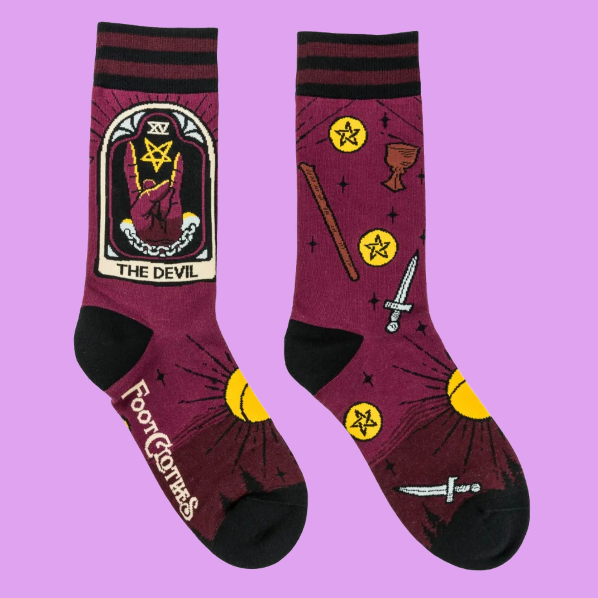 The Devil Tarot Nouveau Crew Socks - Image 2