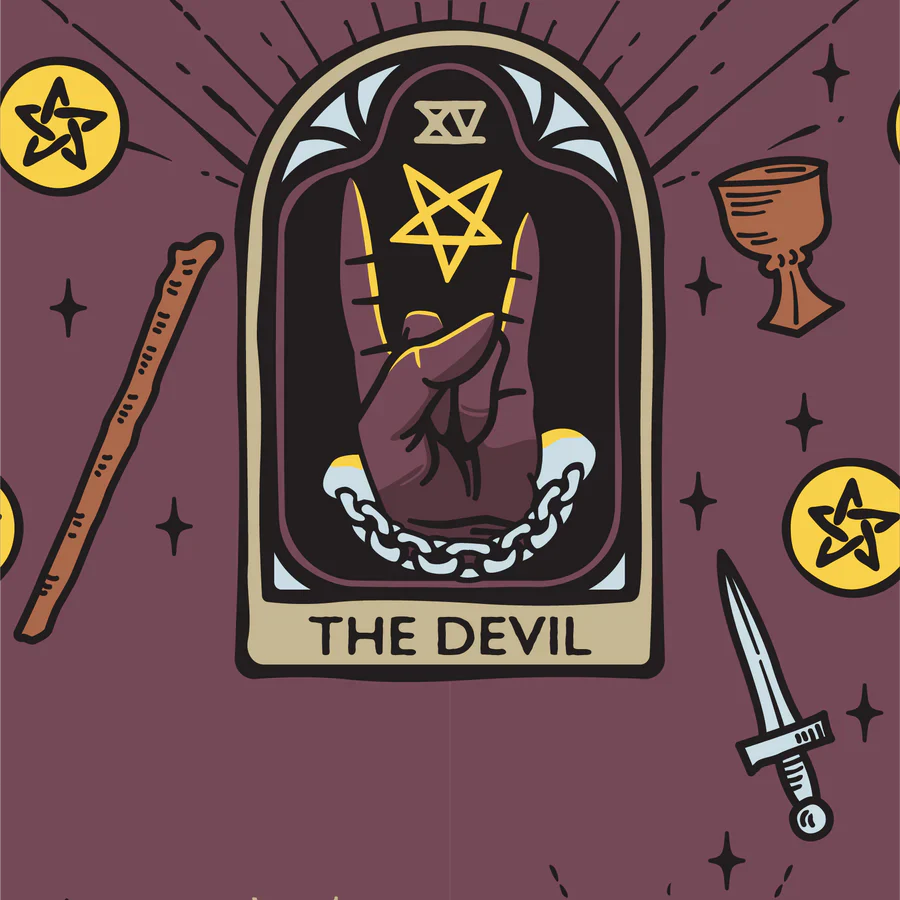 The Devil Tarot Nouveau Crew Socks - Image 3