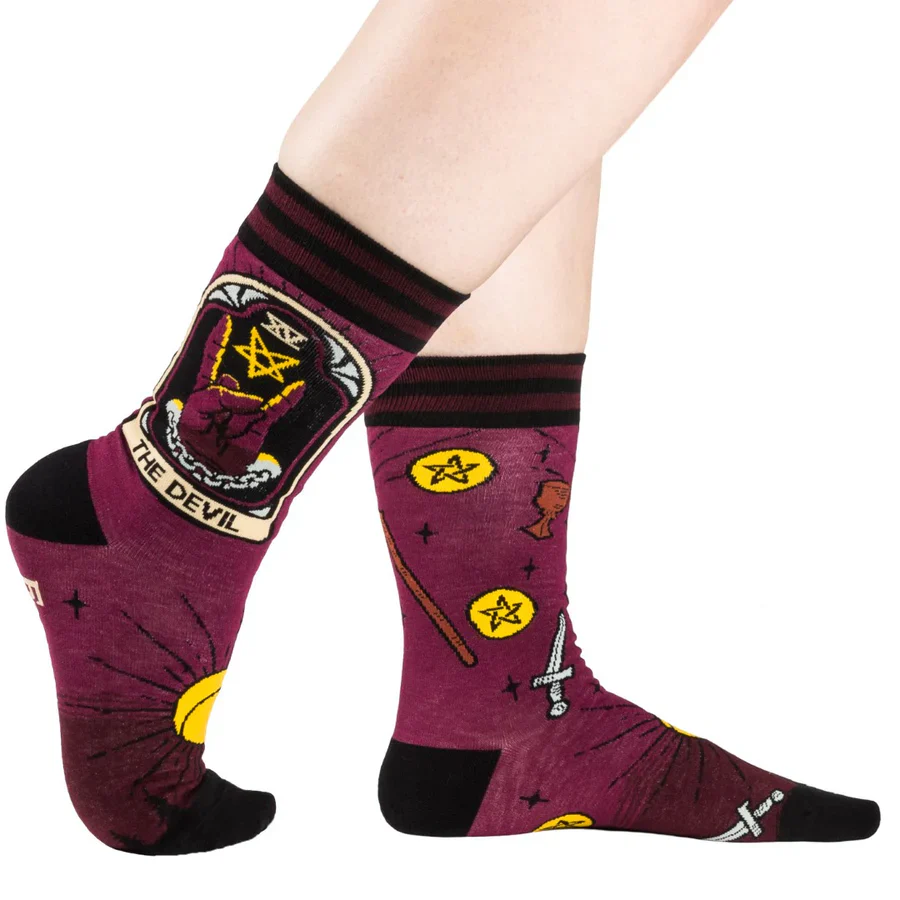 The Devil Tarot Nouveau Crew Socks - Image 4