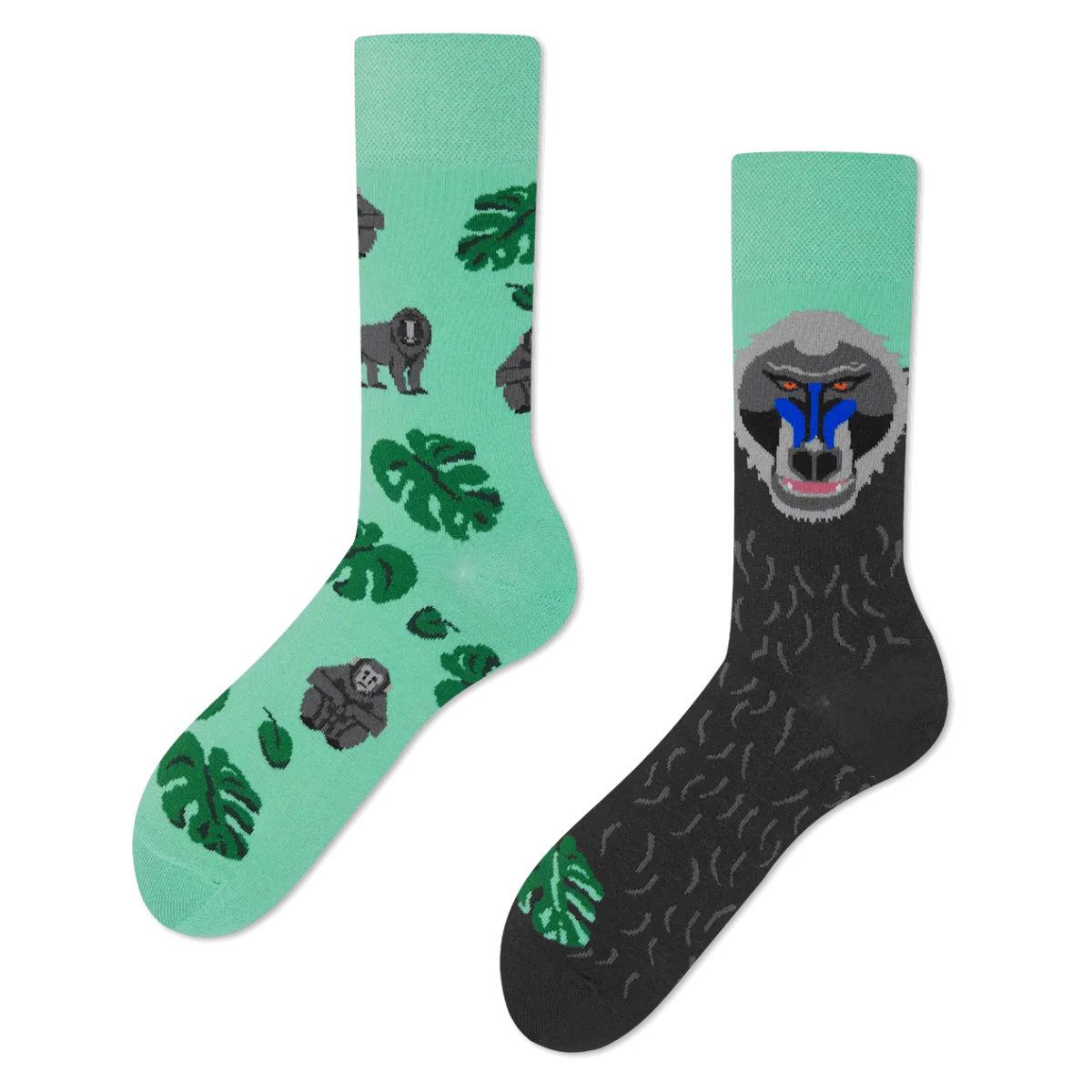 The Drill Mismatched Socks - Mandrill