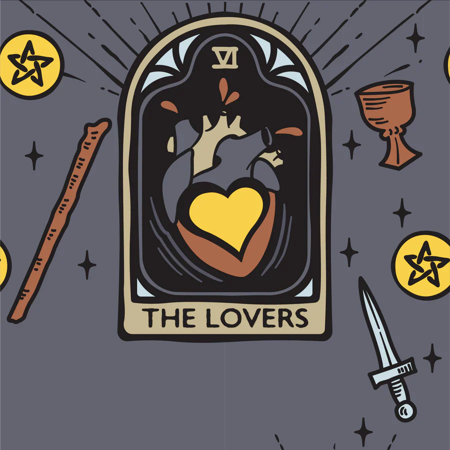 The Lovers Tarot Nouveau Crew Socks - Image 4