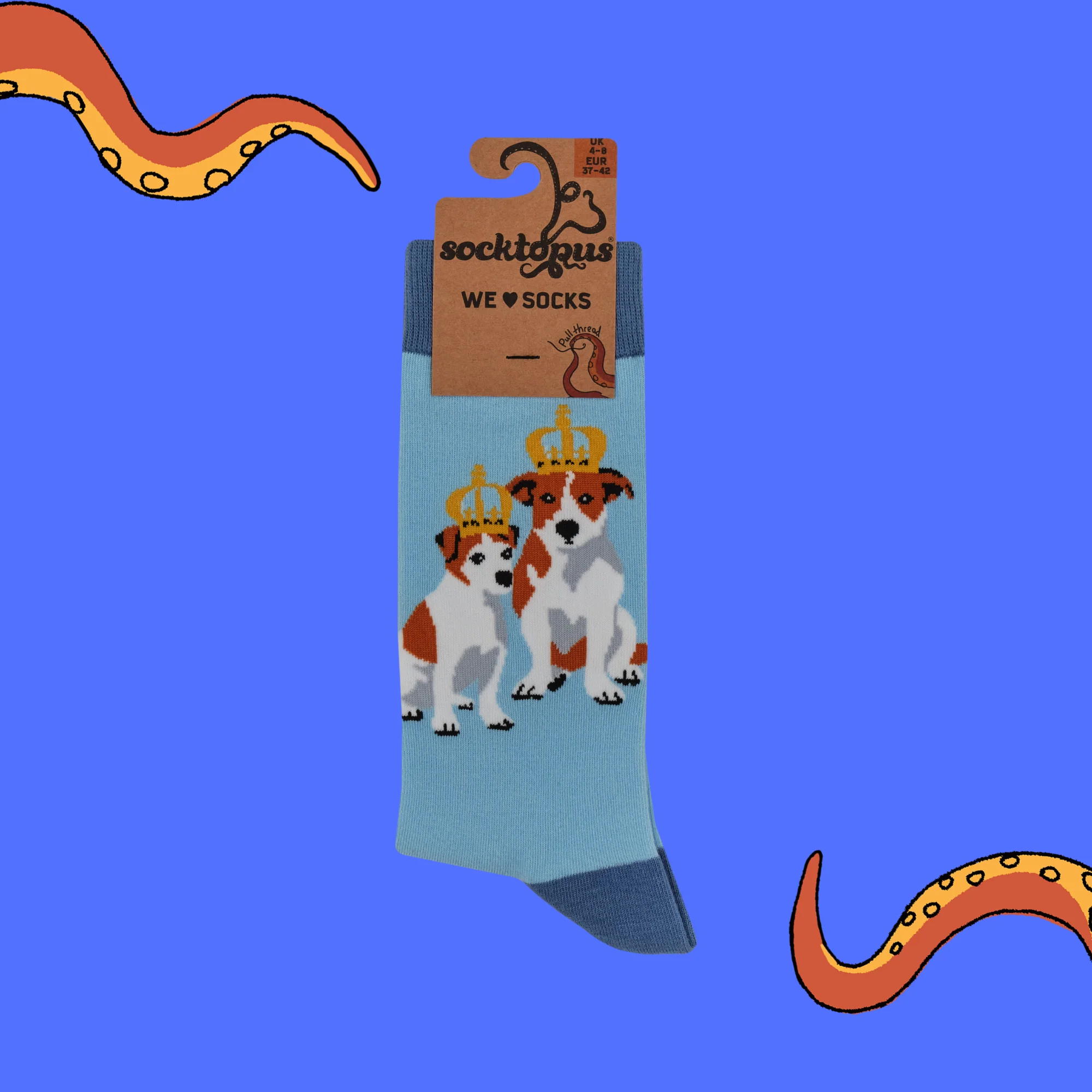 Jack Russell Terrier Socks - The Royal Couple - Image 4