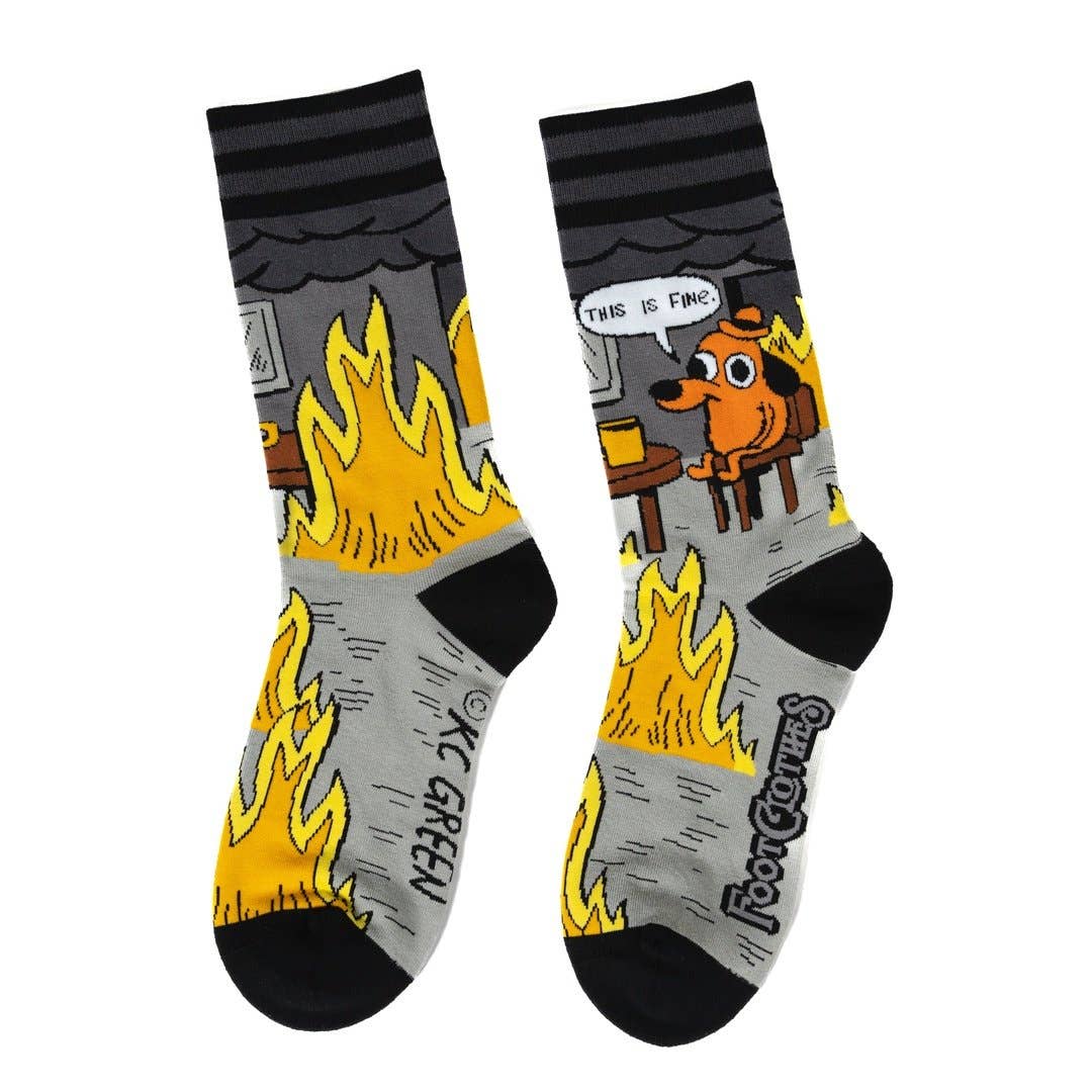 This is Fine: Noir Edition Socks - Image 3