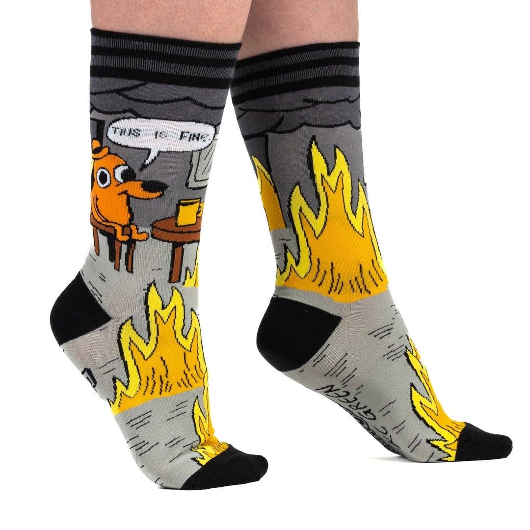 This is Fine: Noir Edition Socks - Image 4