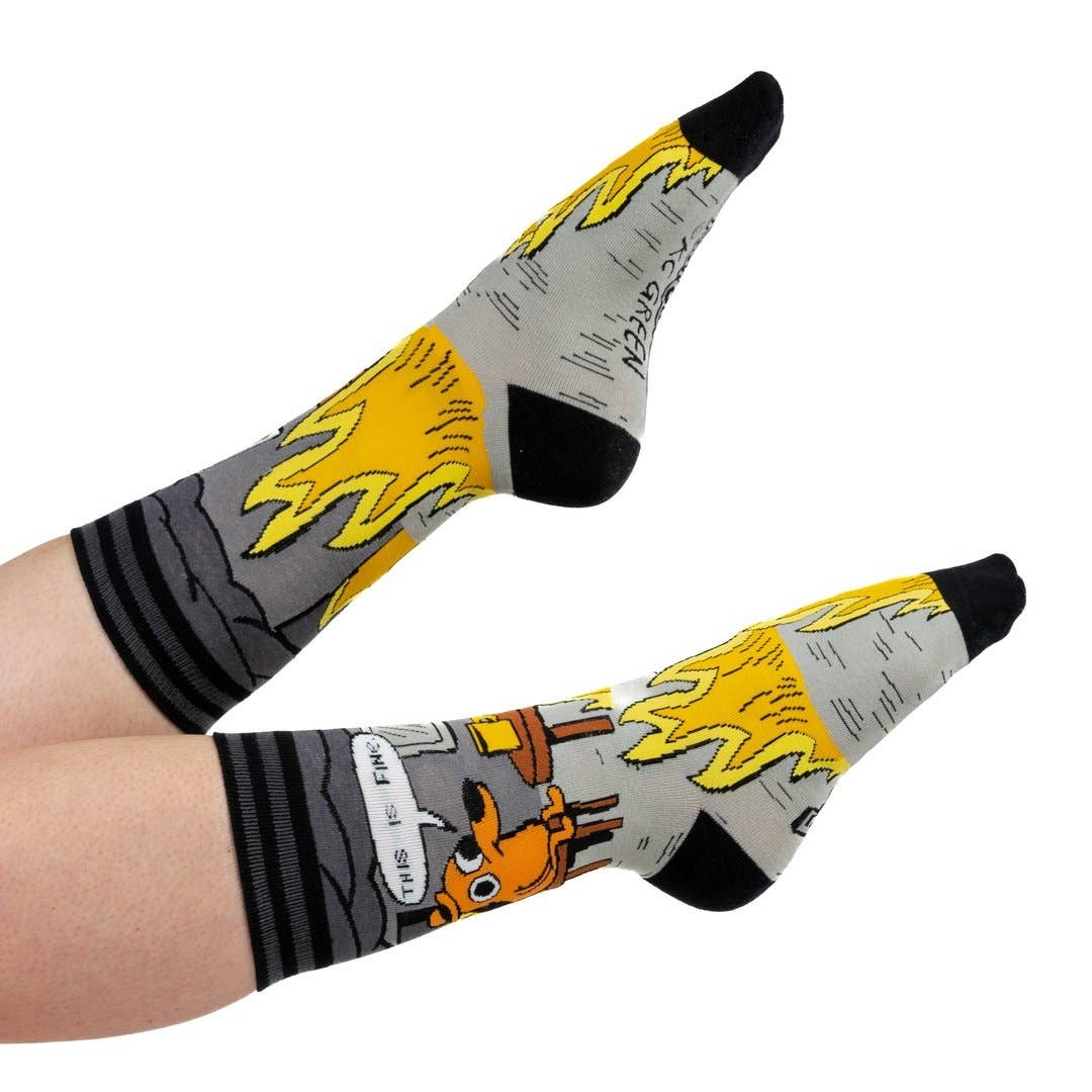 This is Fine: Noir Edition Socks - Image 6