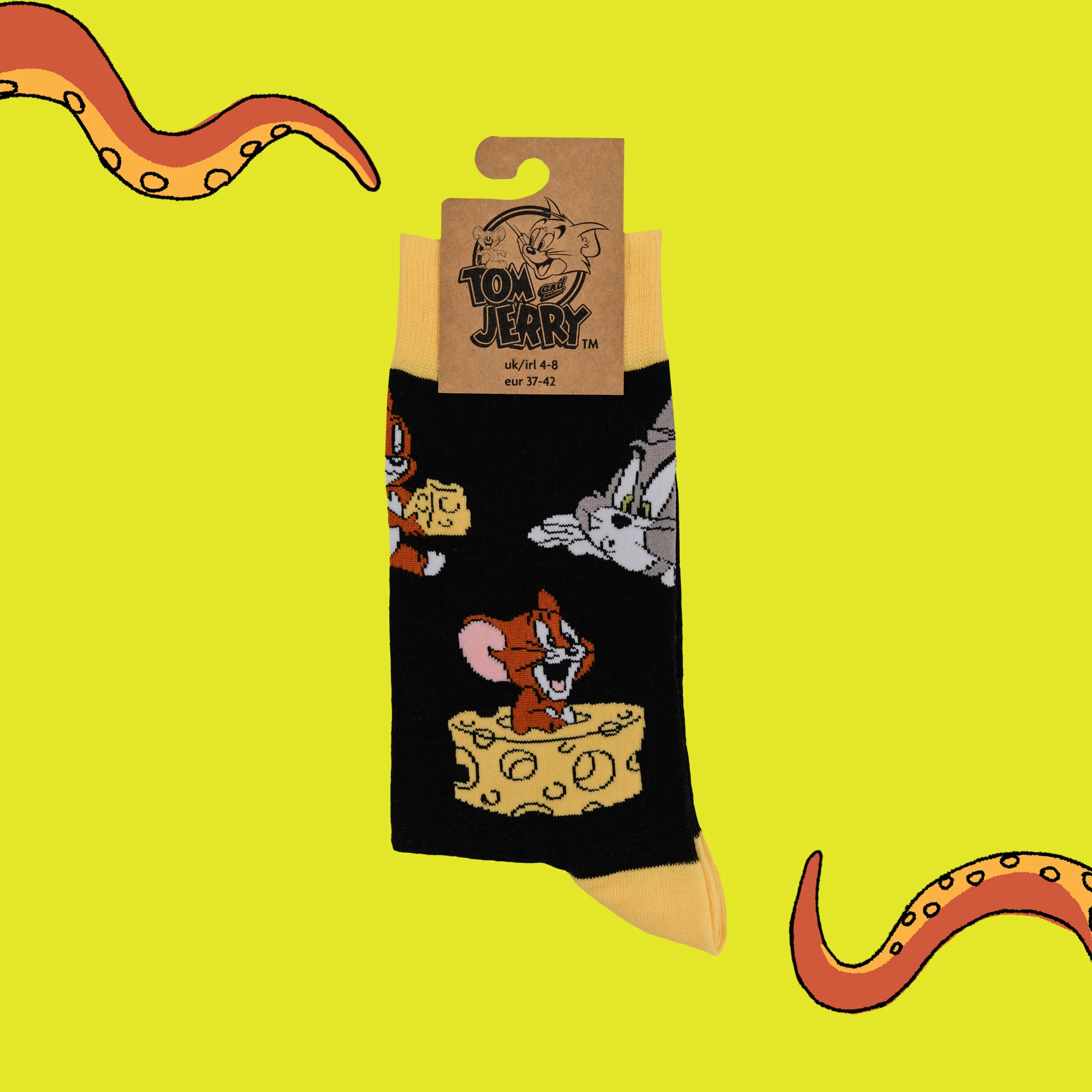 Tom and Jerry Socks - Cheese - Image 4