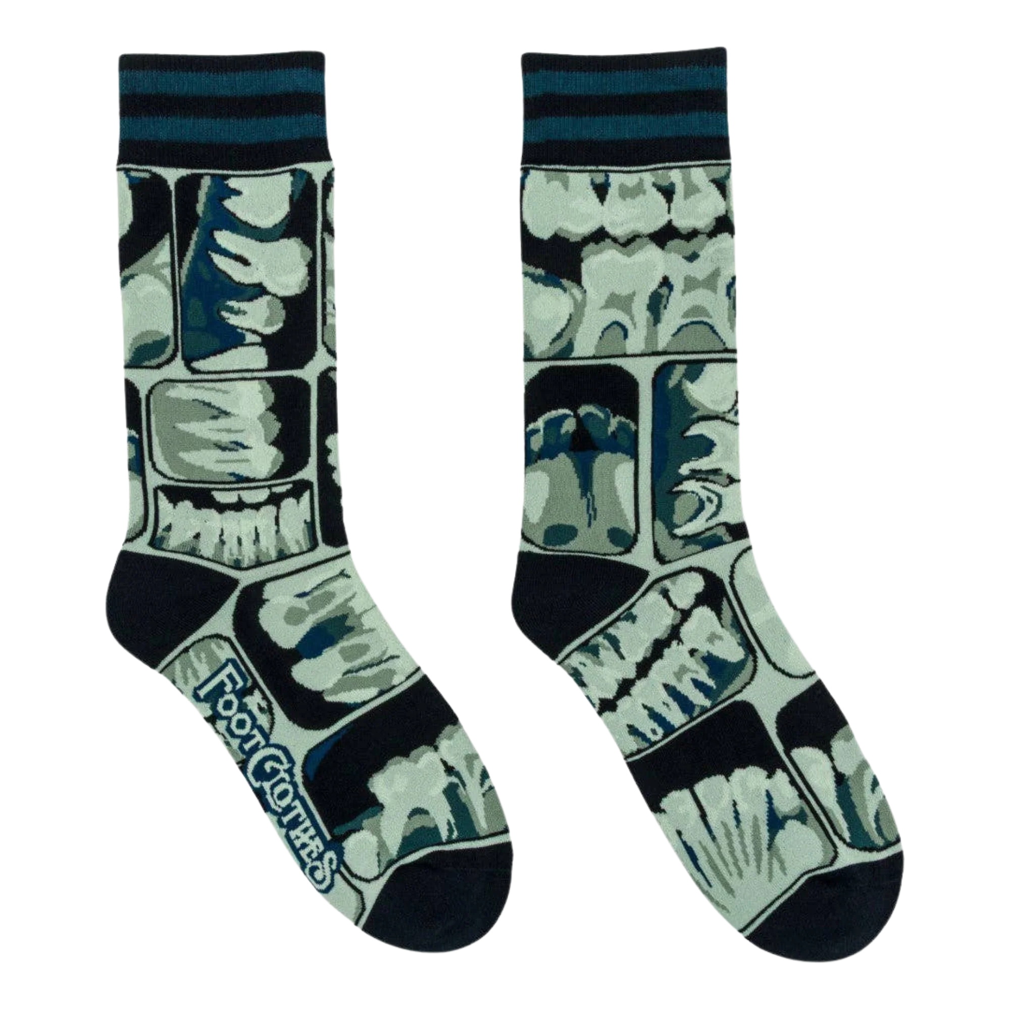 Too Cool for Flossing Teeth X-Ray Socks