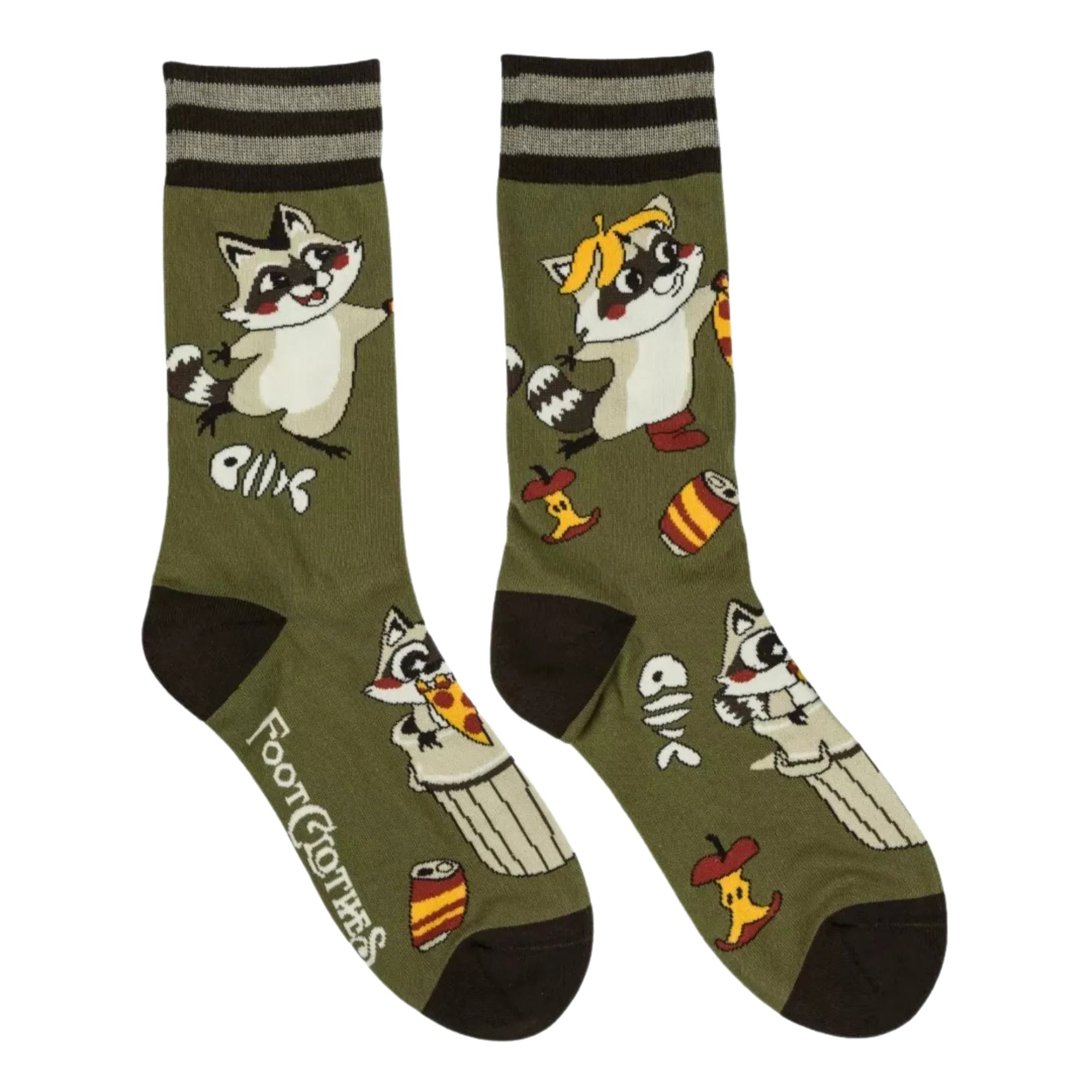 Trash Panda Pizza Party Crew Socks