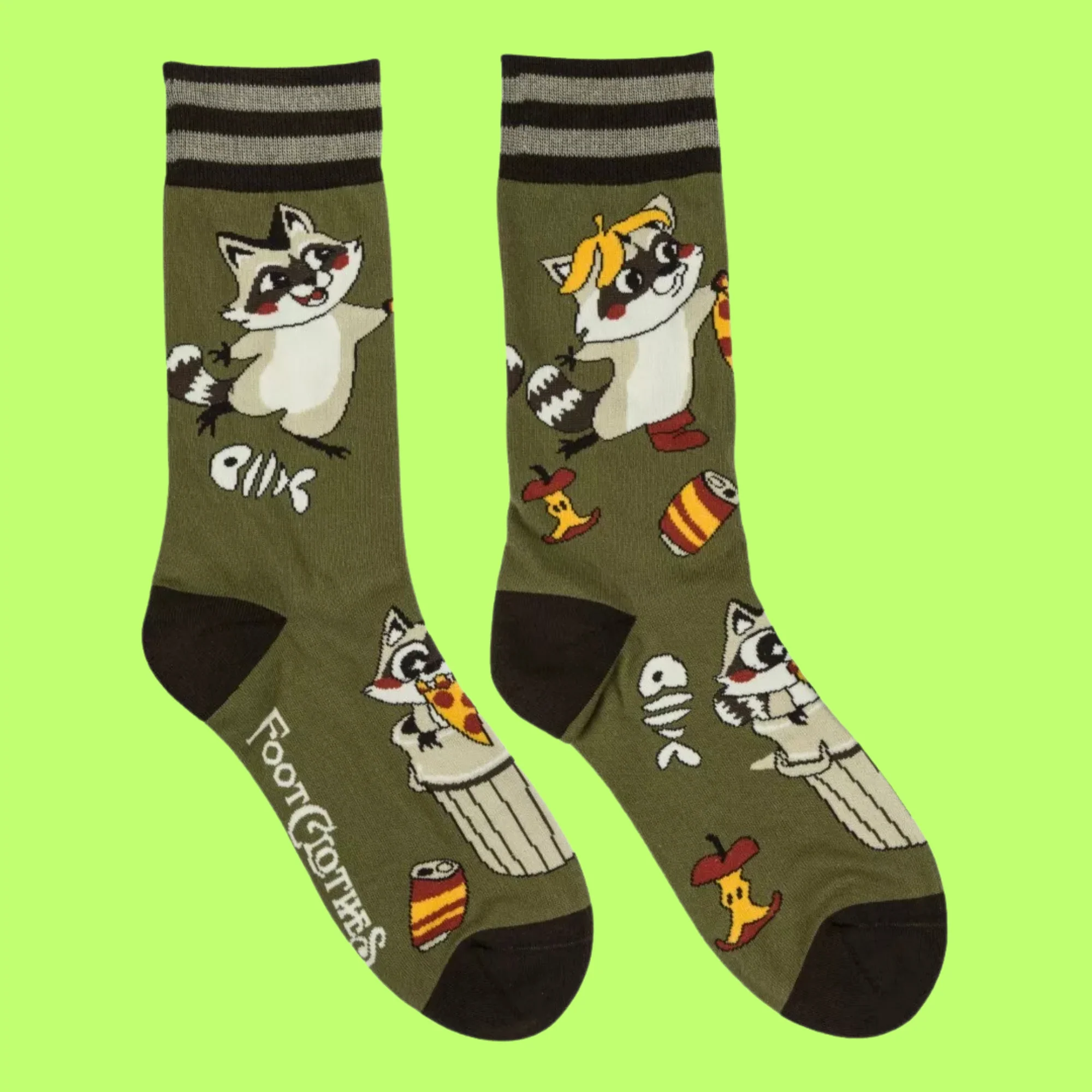 Trash Panda Pizza Party Crew Socks - Image 2