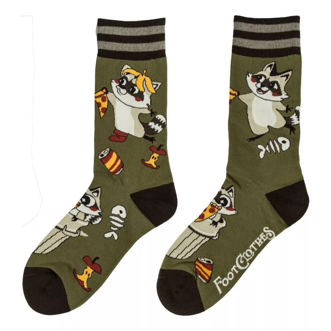 Trash Panda Pizza Party Crew Socks - Image 3