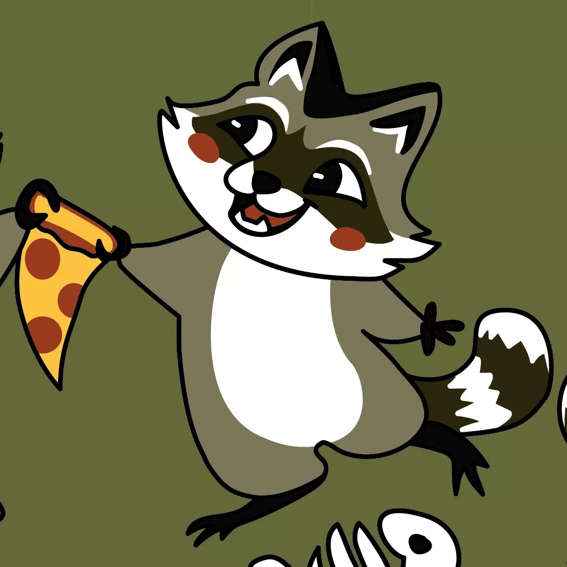Trash Panda Pizza Party Crew Socks - Image 4