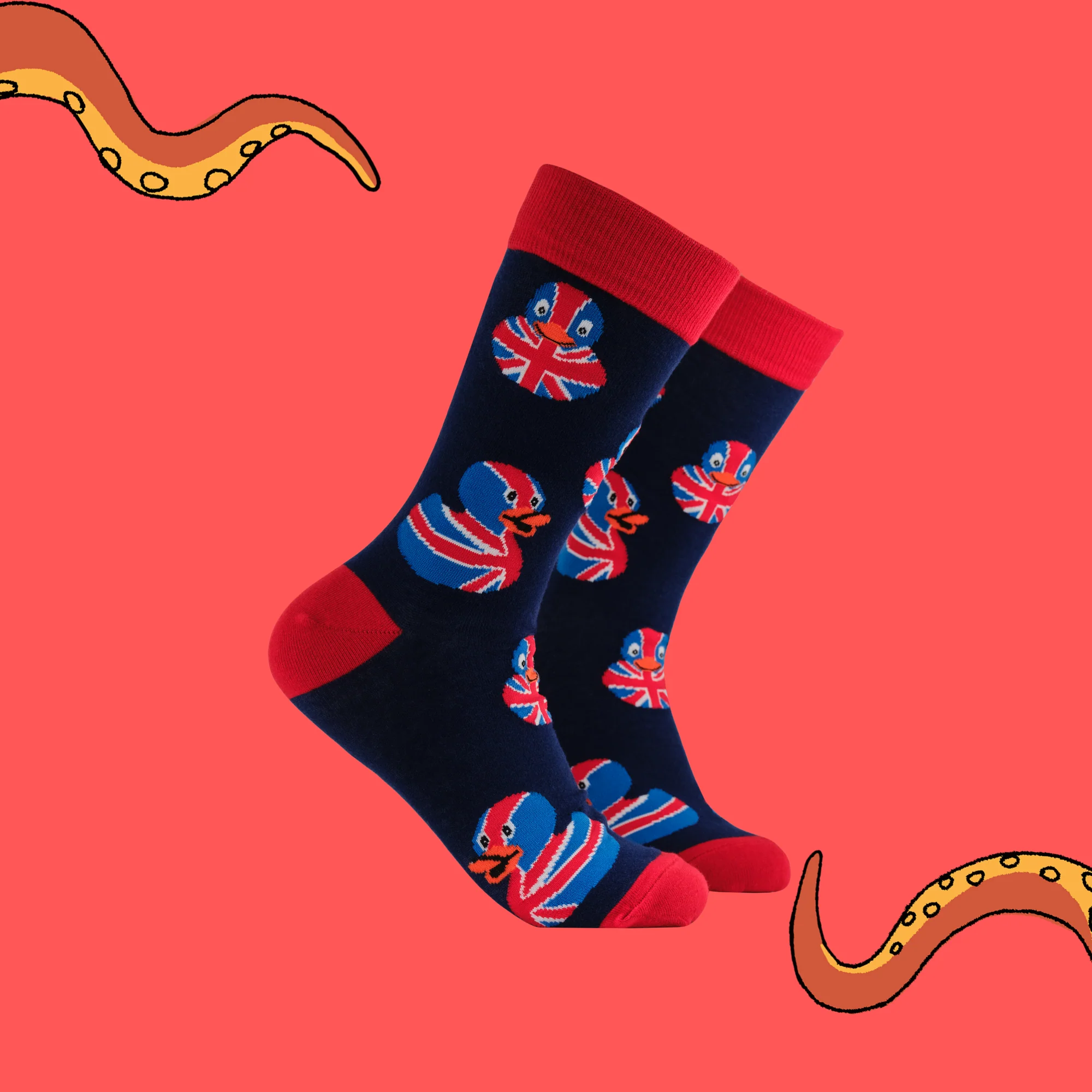 Union Jack Rubber Duck Socks - Image 2