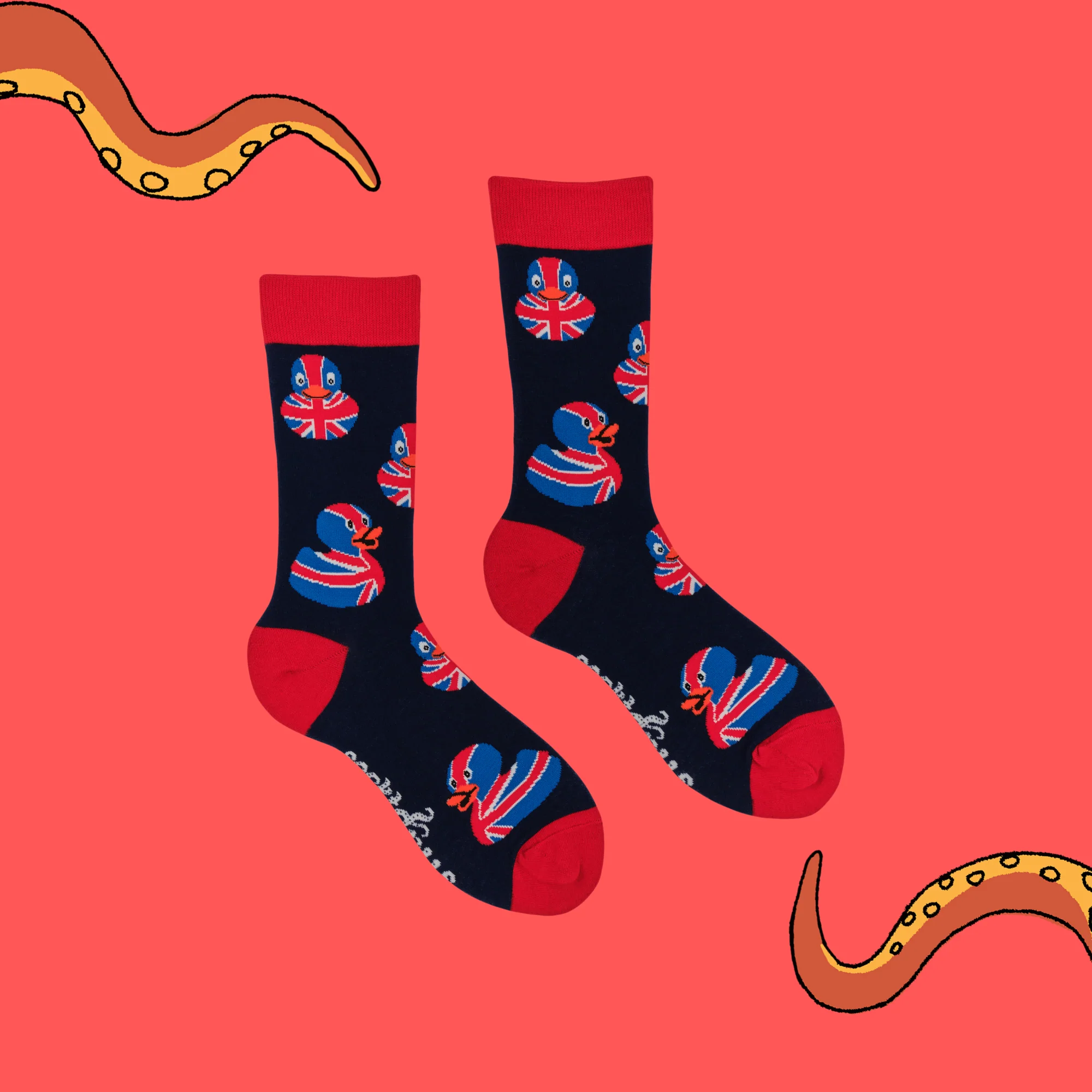 Union Jack Rubber Duck Socks - Image 4