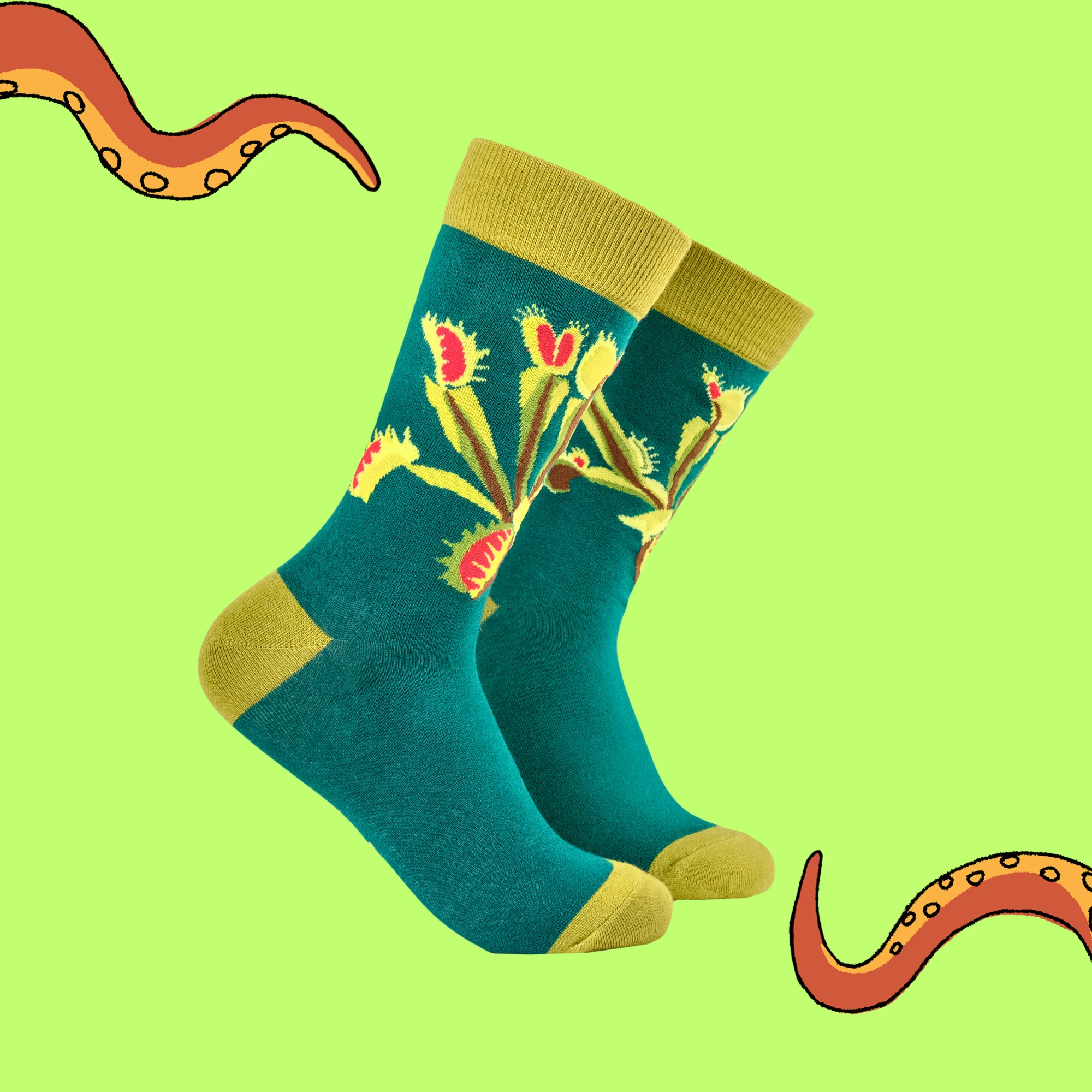 Bamboo Socks - Venus Fly Trap - Image 2
