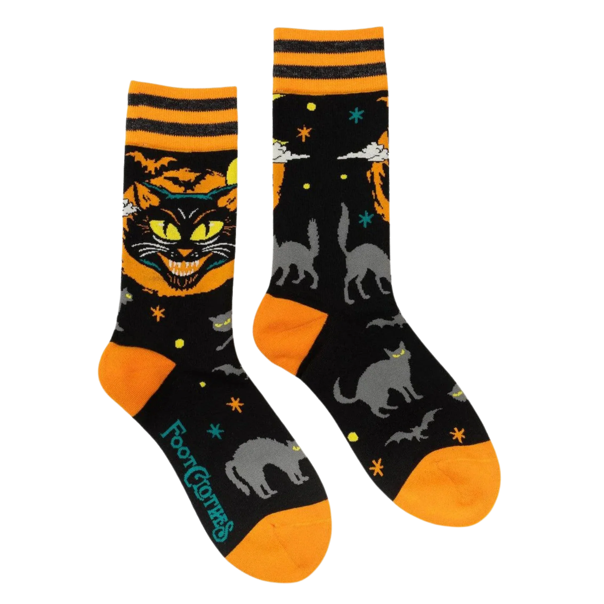 Vintage Black Cat Crew Socks
