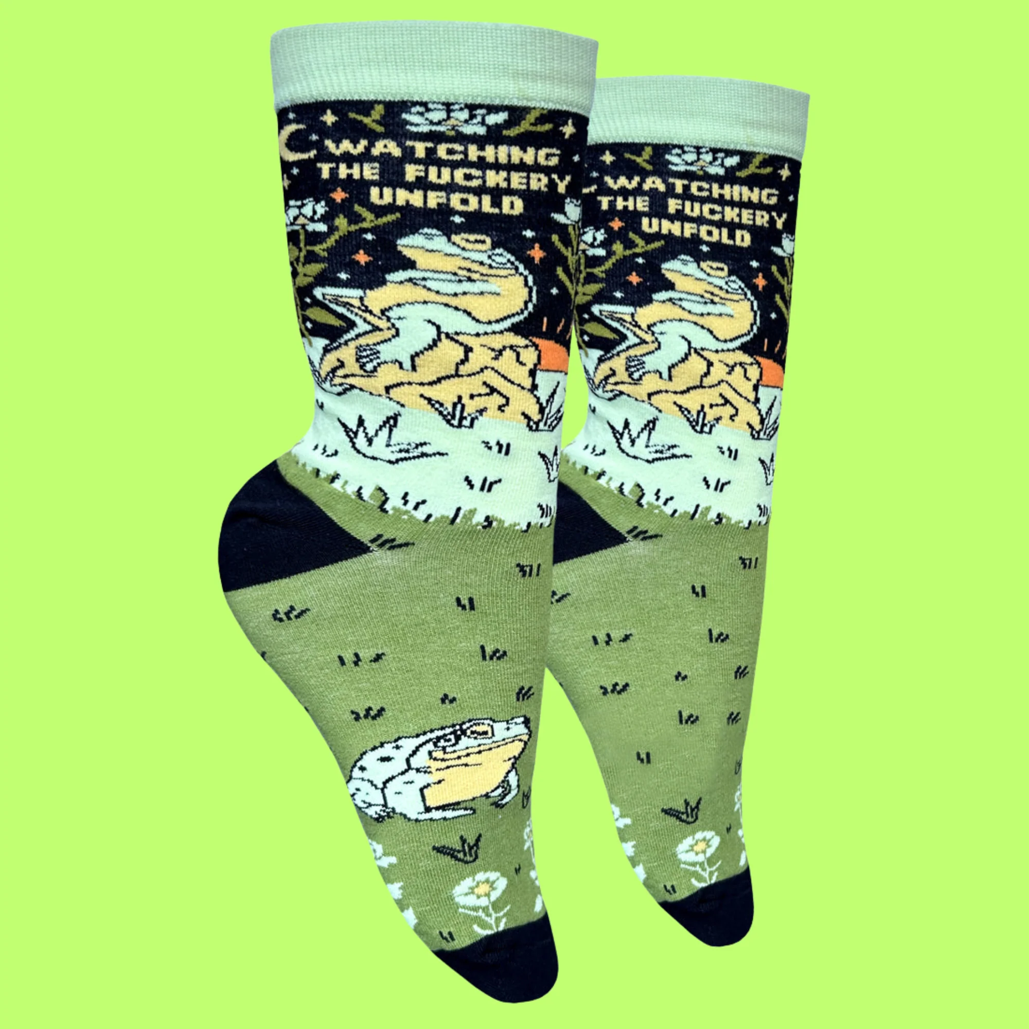Watching the F**kery Unfold Socks - Small - Image 2