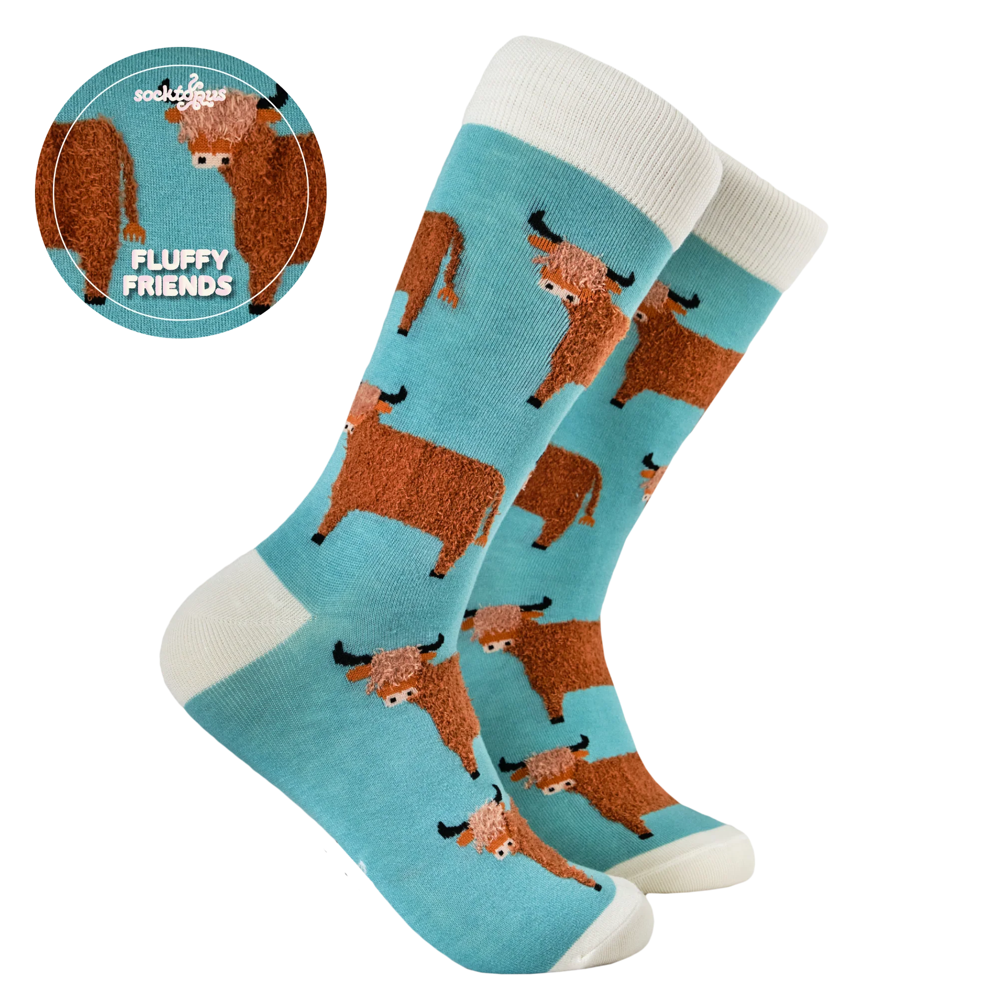 Bamboo Socks - Wee Hairy Coo Highland Cow - Image 3