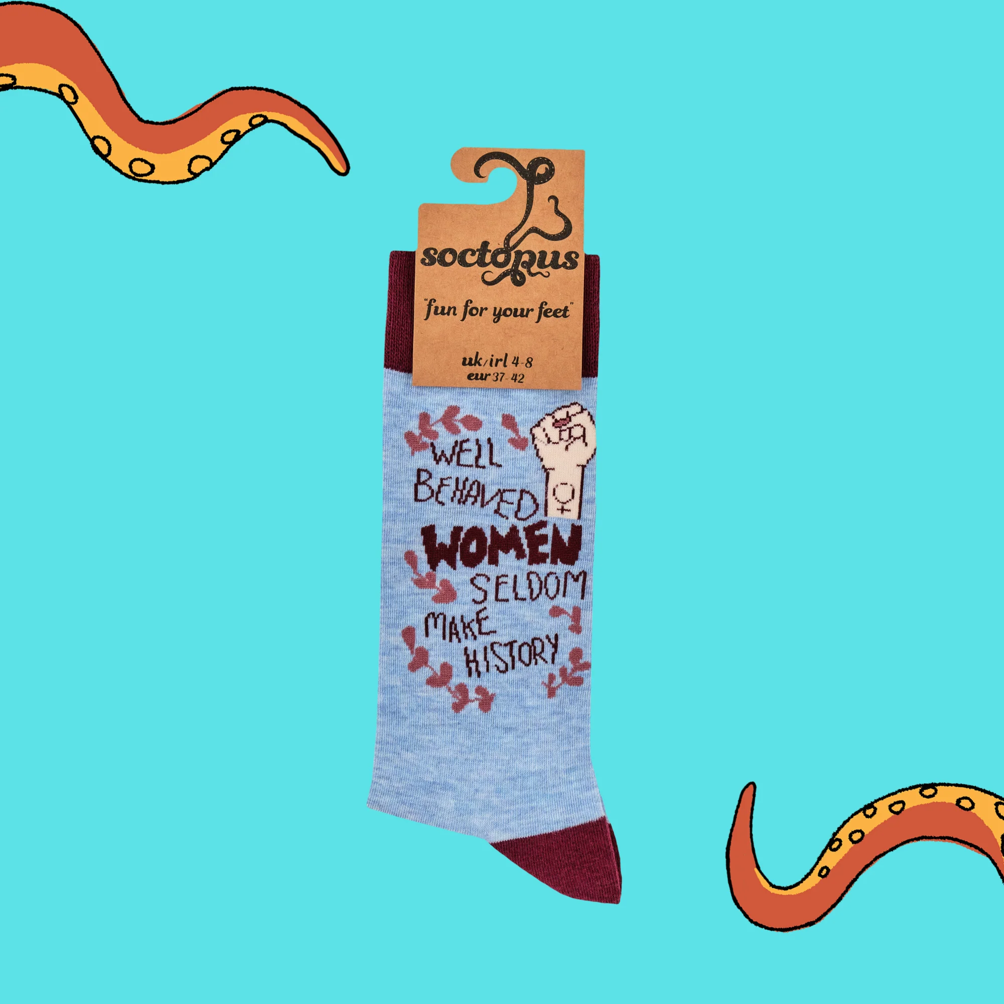 Feminist Socks - Well Behaved Women - Image 4