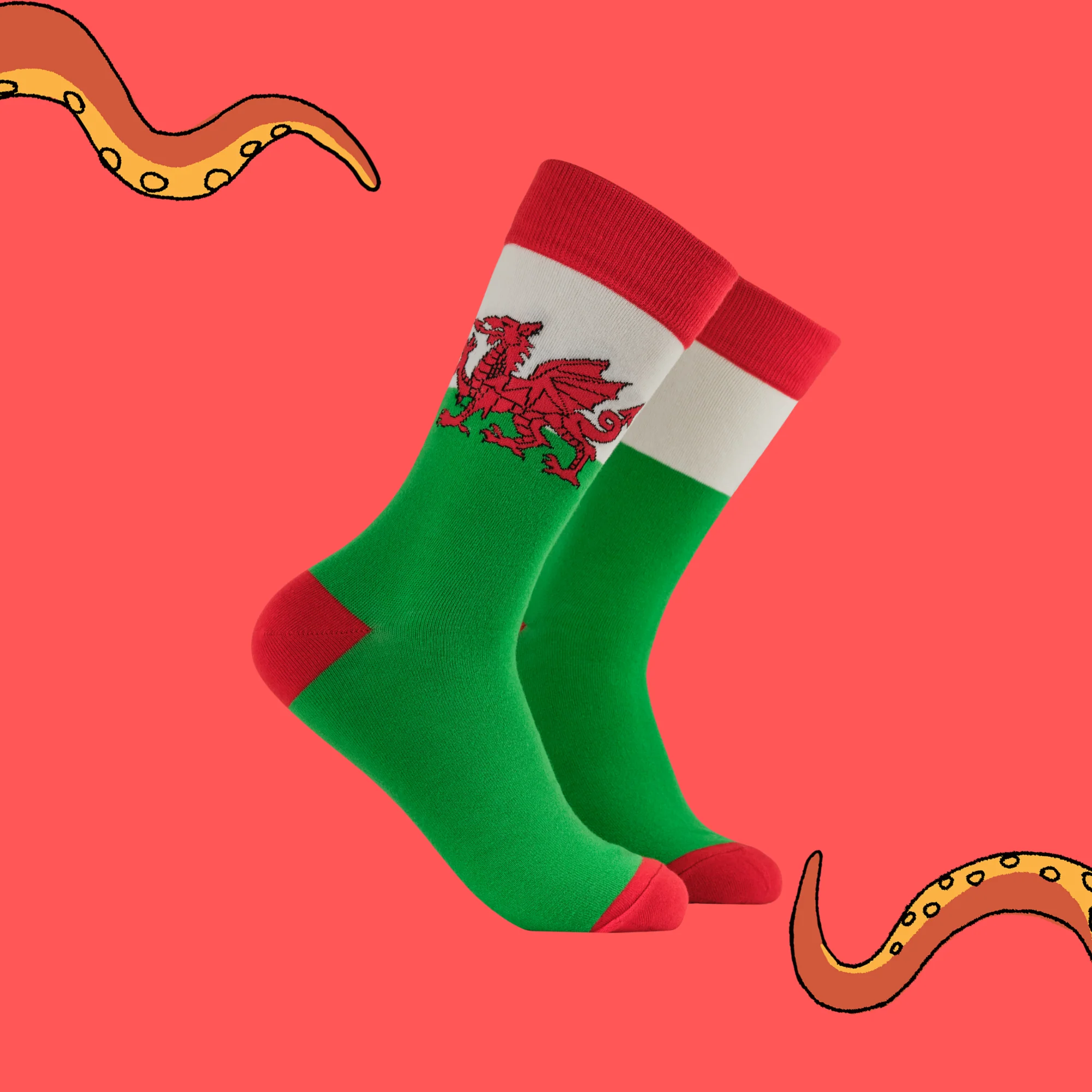 Welsh Flag Socks - Image 2