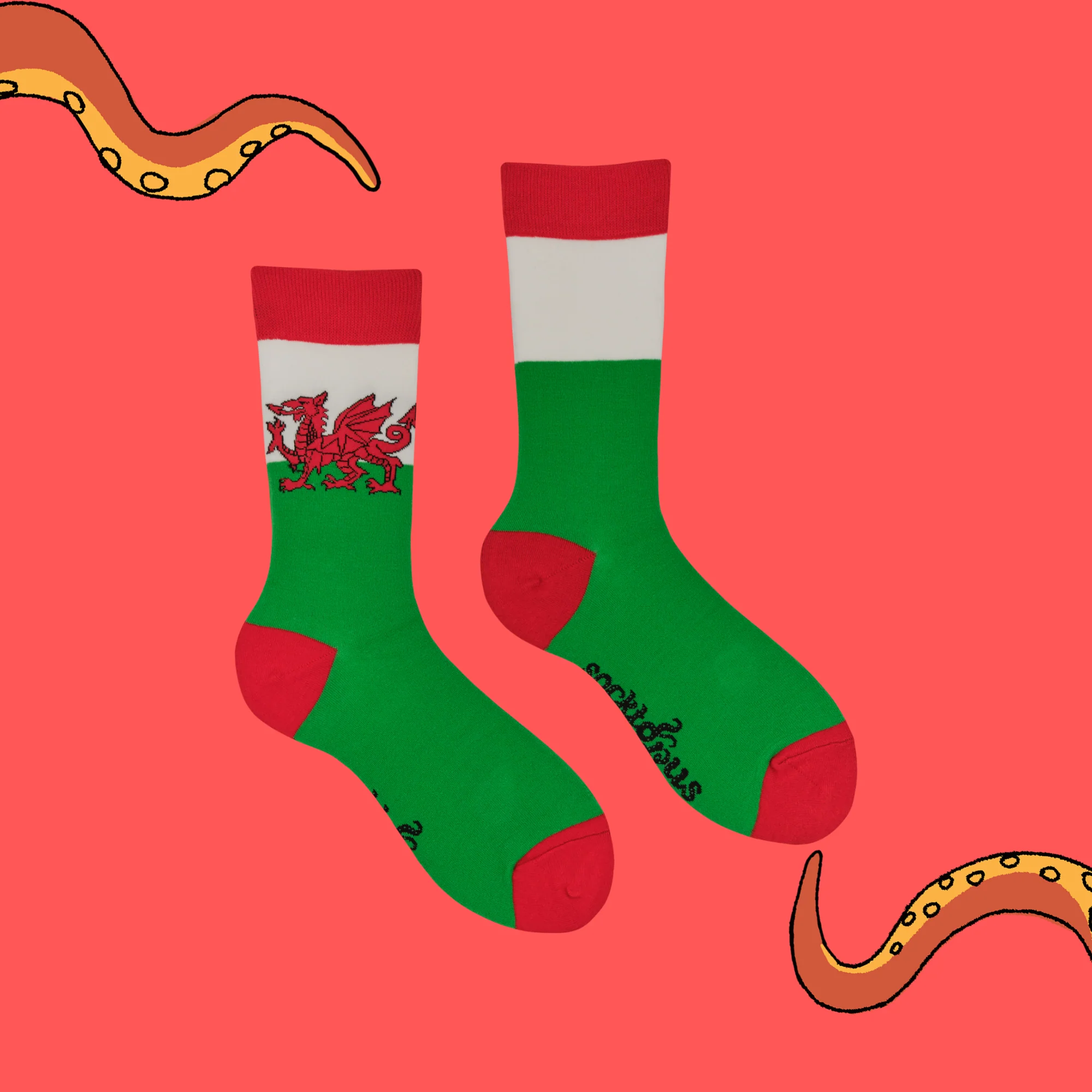 Welsh Flag Socks - Image 3