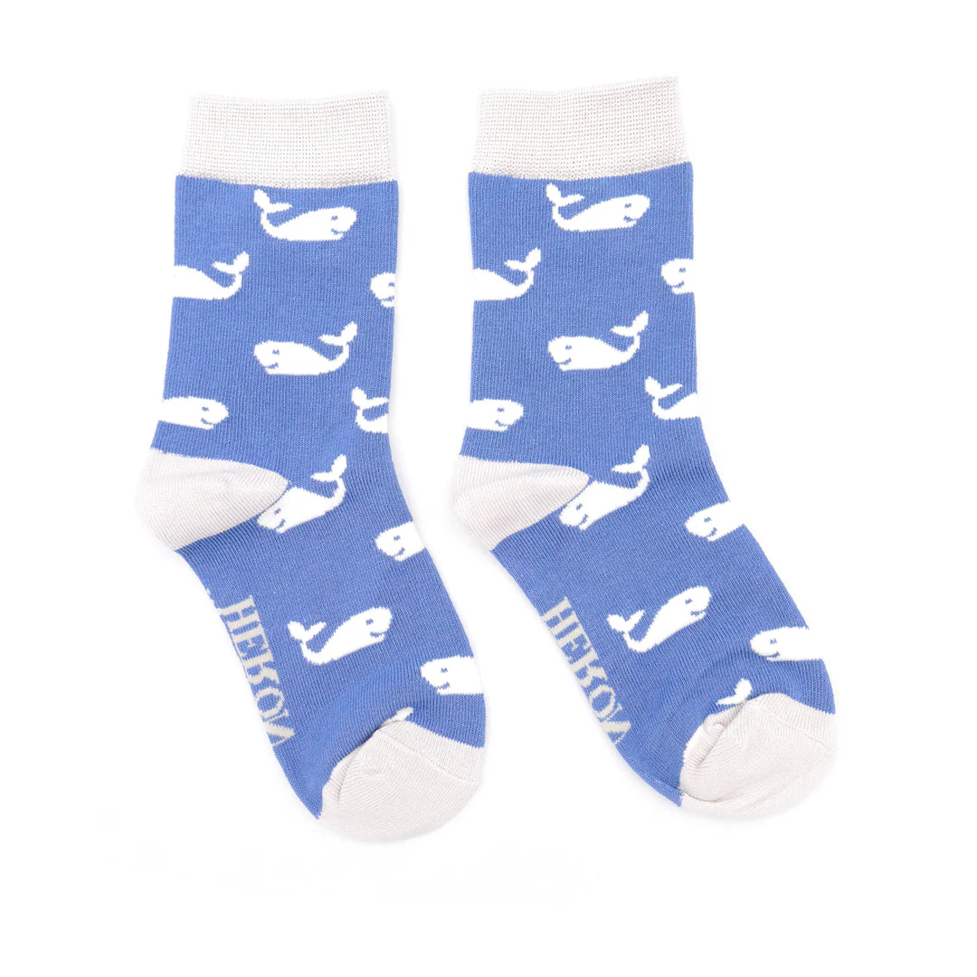 Bamboo Socks - Whales Kids - Miss Sparrow