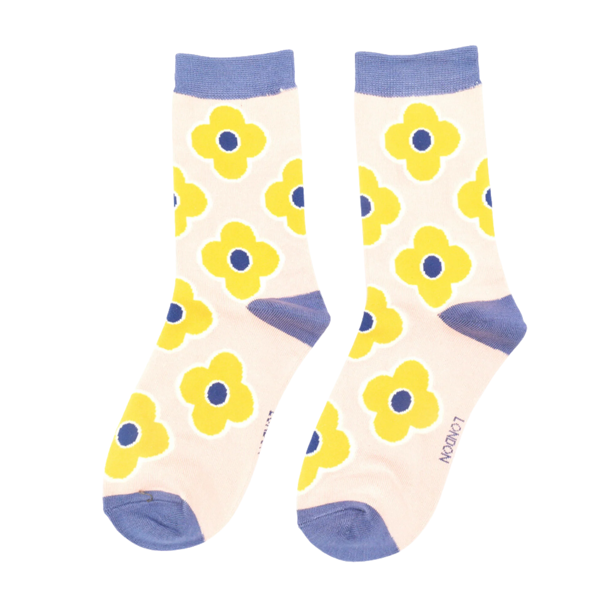 Retro Flowers Bamboo Socks - Miss Sparrow