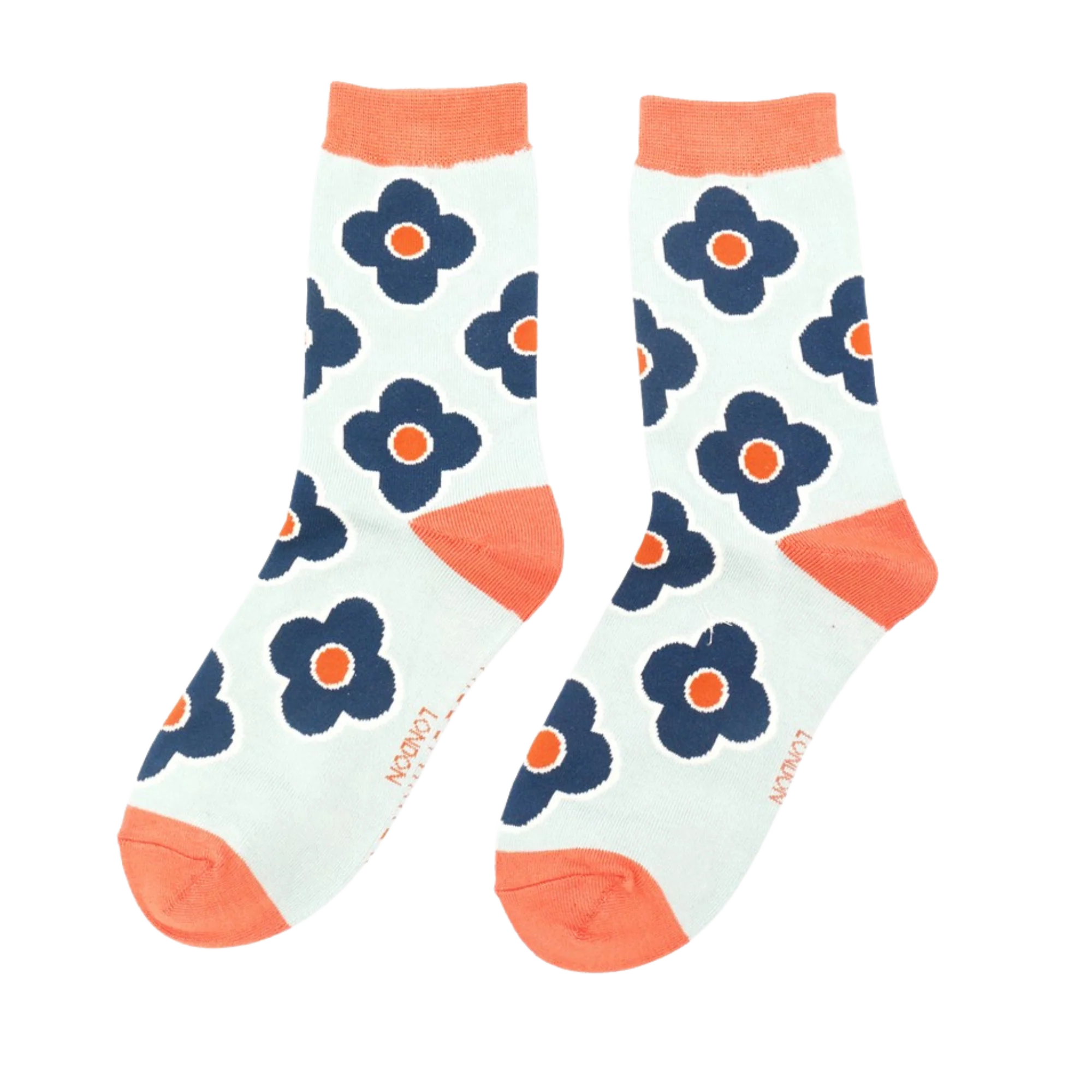 Retro Flowers Bamboo Socks - Miss Sparrow - Image 3