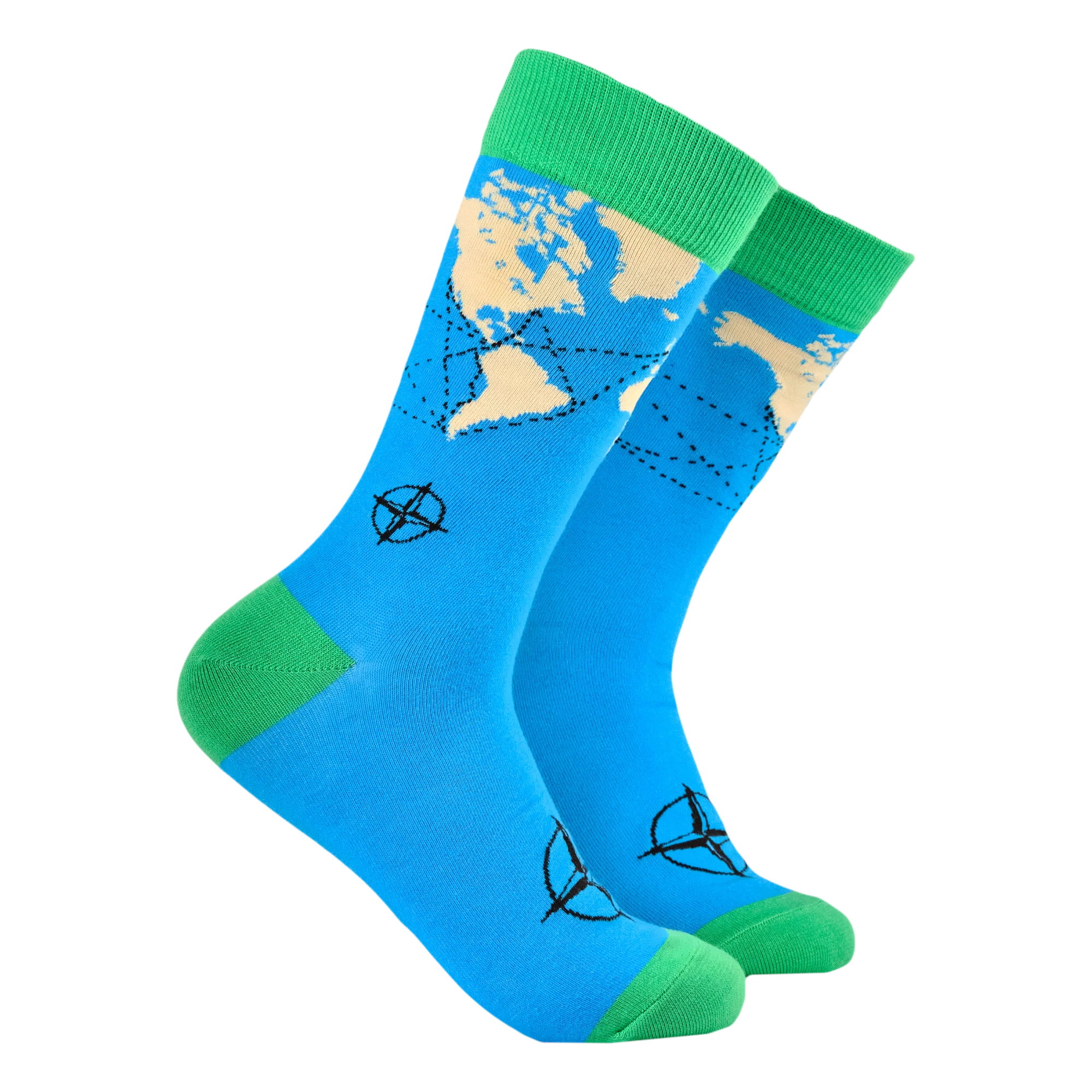 Bamboo Socks - World Map